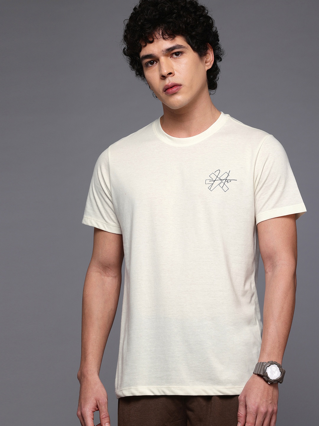 

HRX by Hrithik Roshan Men Lifestyle T-shirt, Off white