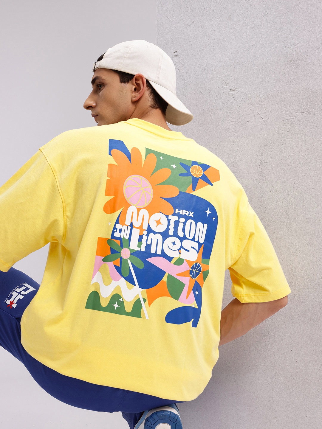 

HRX by Hrithik Roshan Floral & Typography Printed Lifestyle T-shirt, Yellow