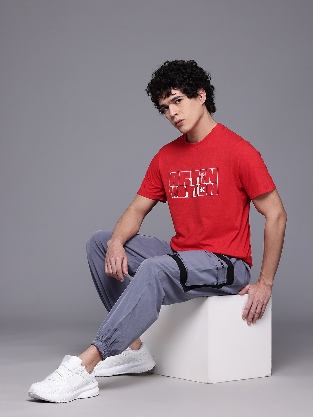 

HRX by Hrithik Roshan Typography Lifestyle T-shirt, Red