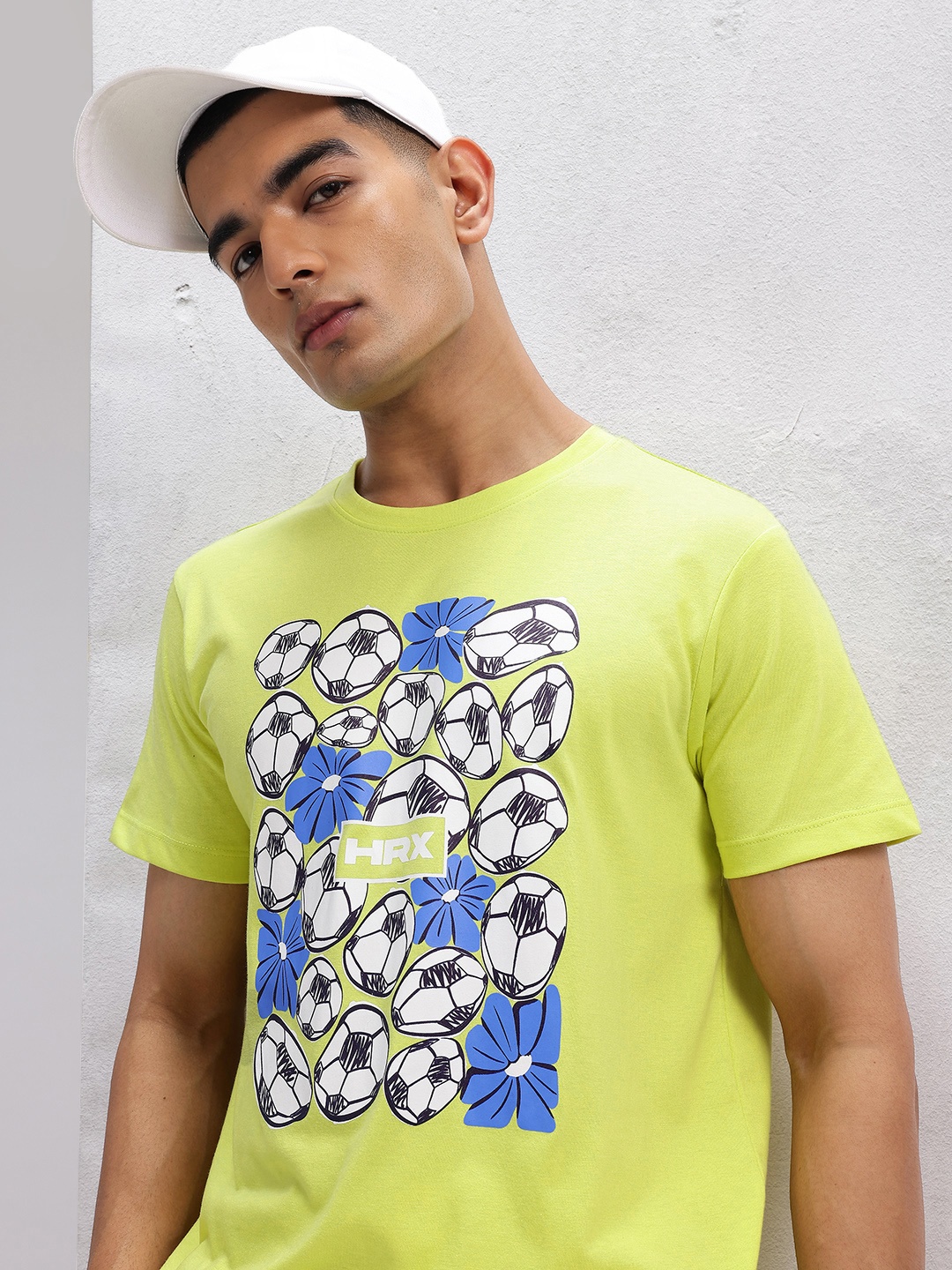 

HRX by Hrithik Roshan Lifestyle Floral Printed T-shirt, Lime green