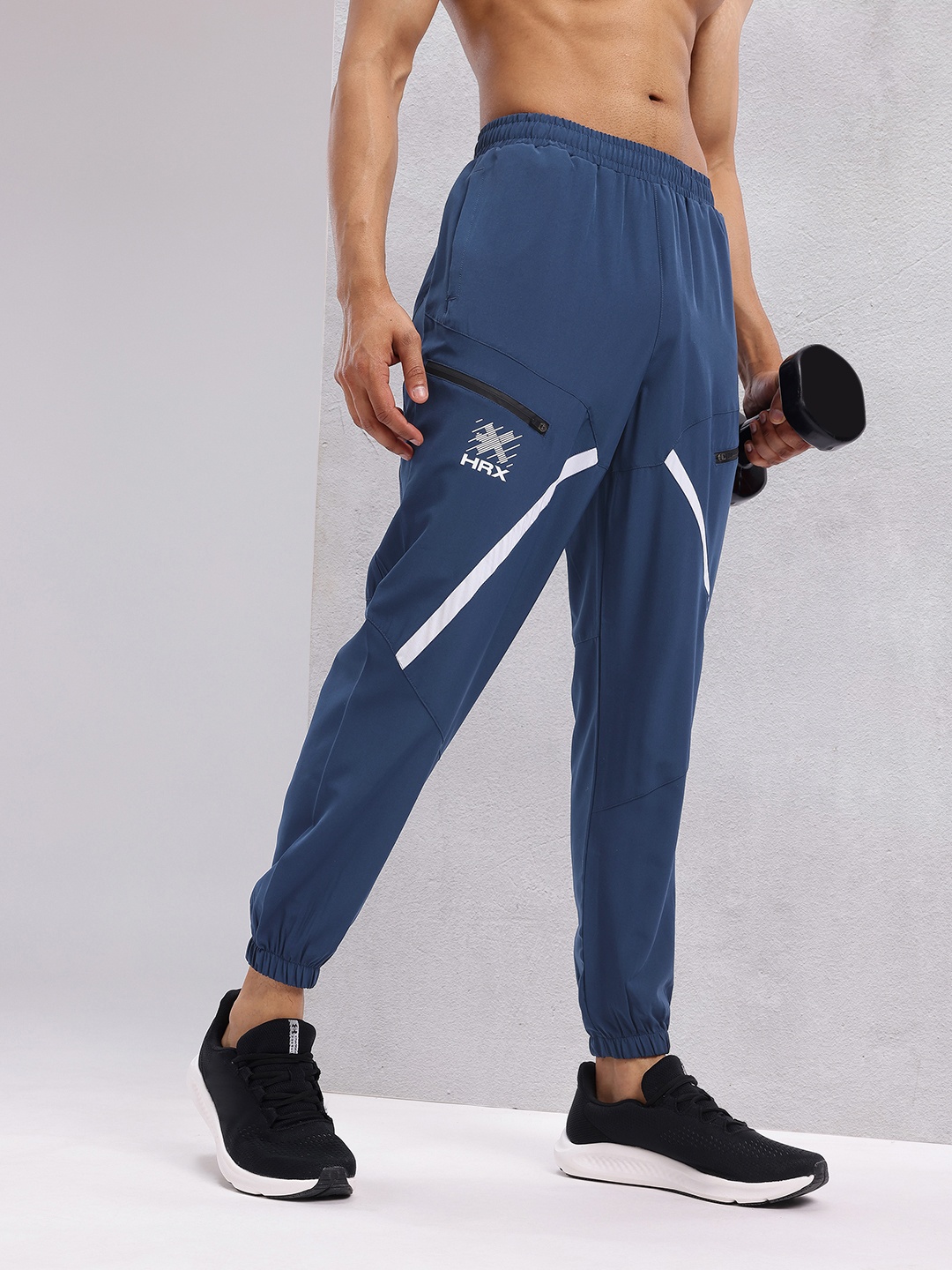 

HRX by Hrithik Roshan Men Rapid-Dry Training Joggers, Navy blue