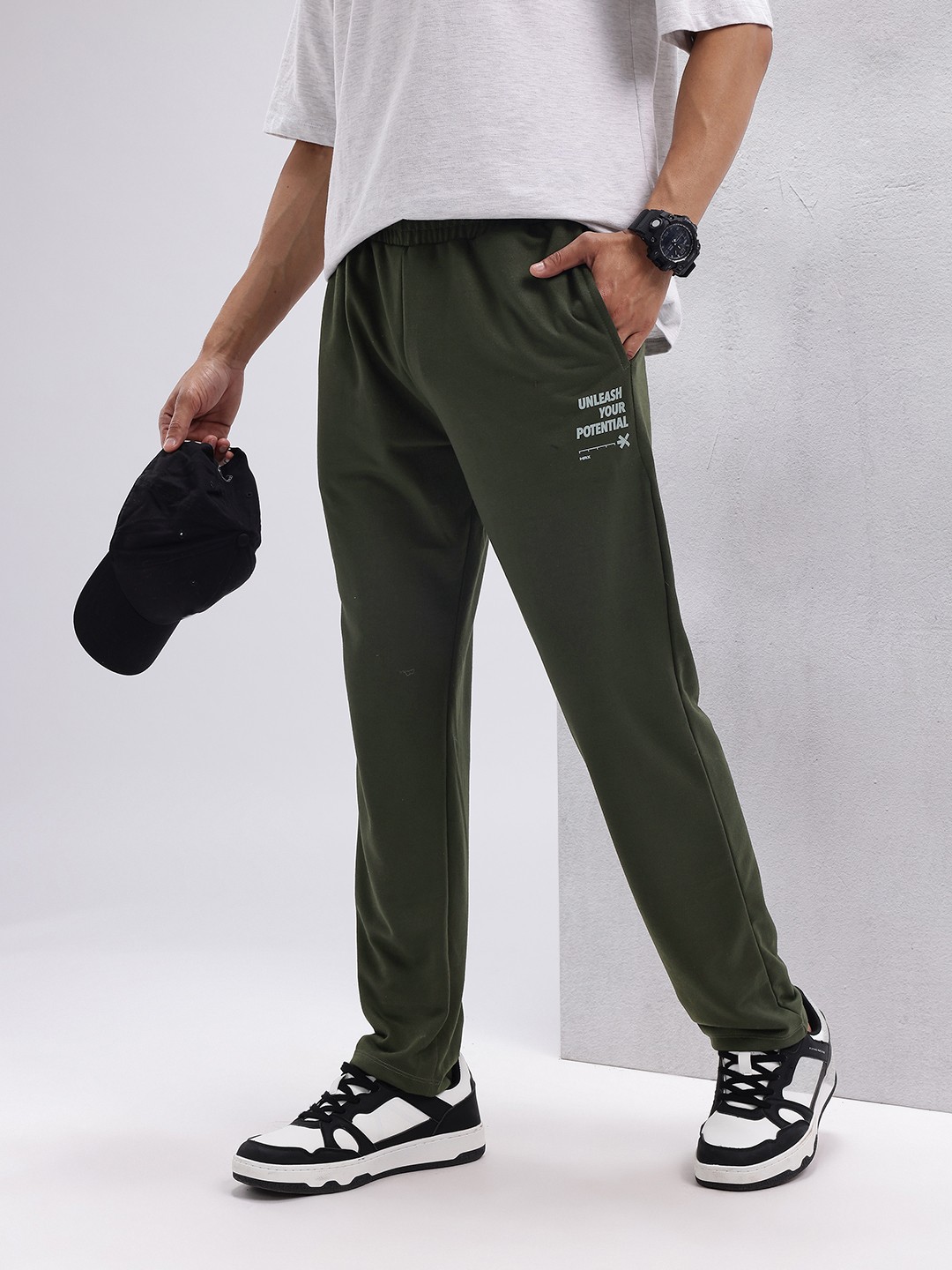 

HRX by Hrithik Roshan Men Lifestyle Track pants, Olive