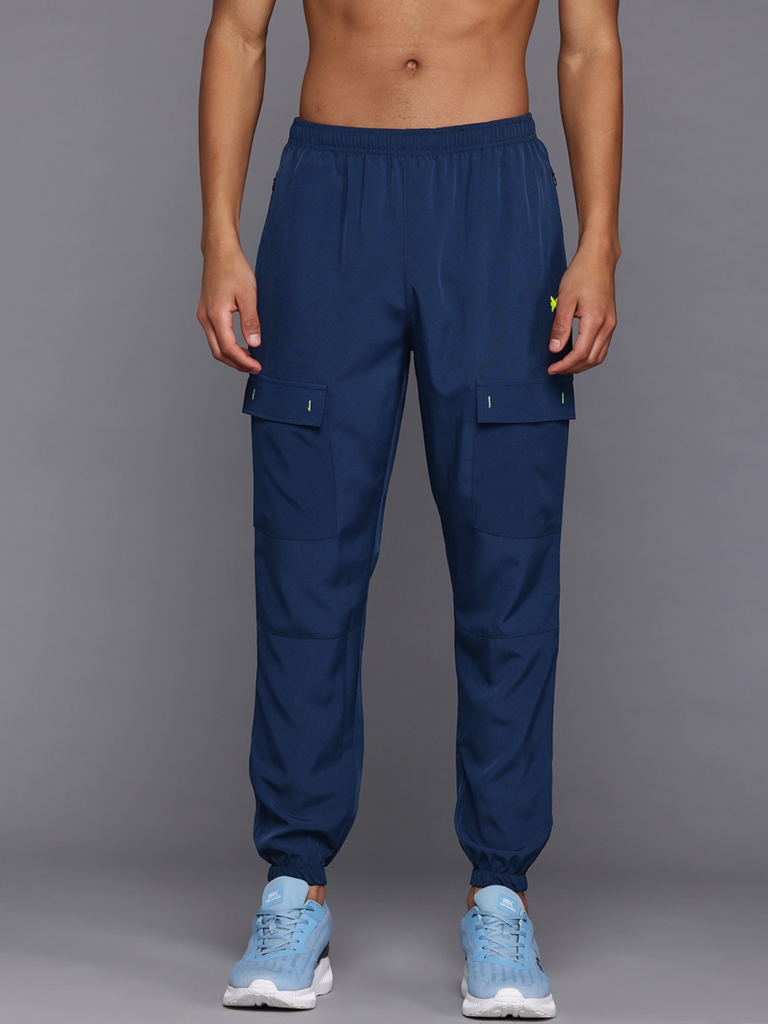

HRX by Hrithik Roshan Men Rapid-Dry Training Cargo Joggers, Navy blue