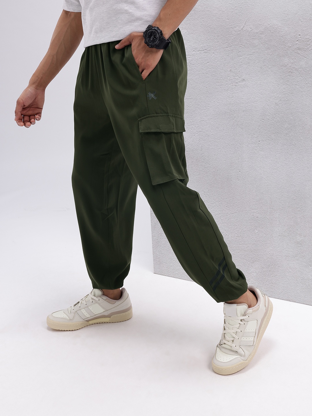 

HRX by Hrithik Roshan Men Lifestyle Track pants, Olive