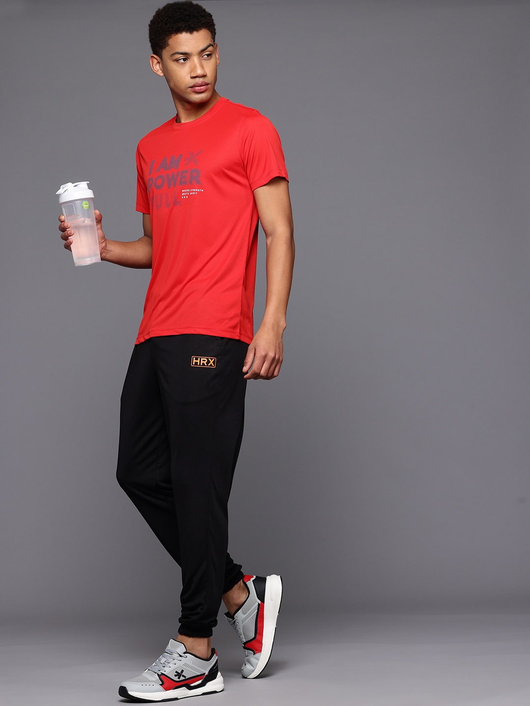 

HRX by Hrithik Roshan Men Rapid-Dry Training Joggers, Black