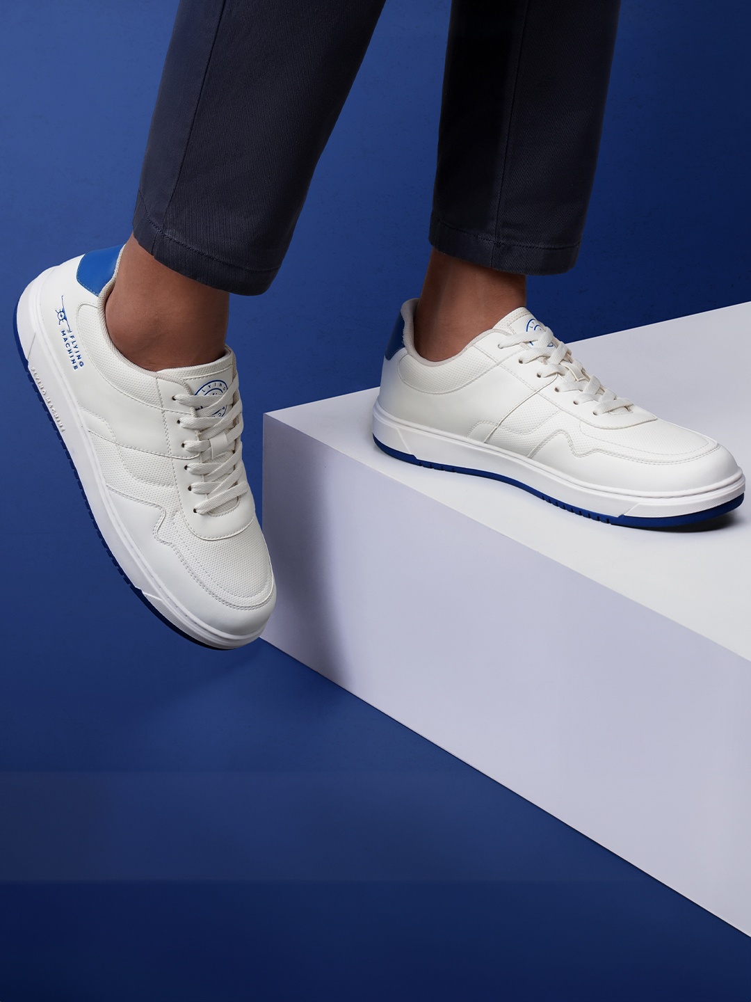 

Flying Machine Men PU Sneakers, White