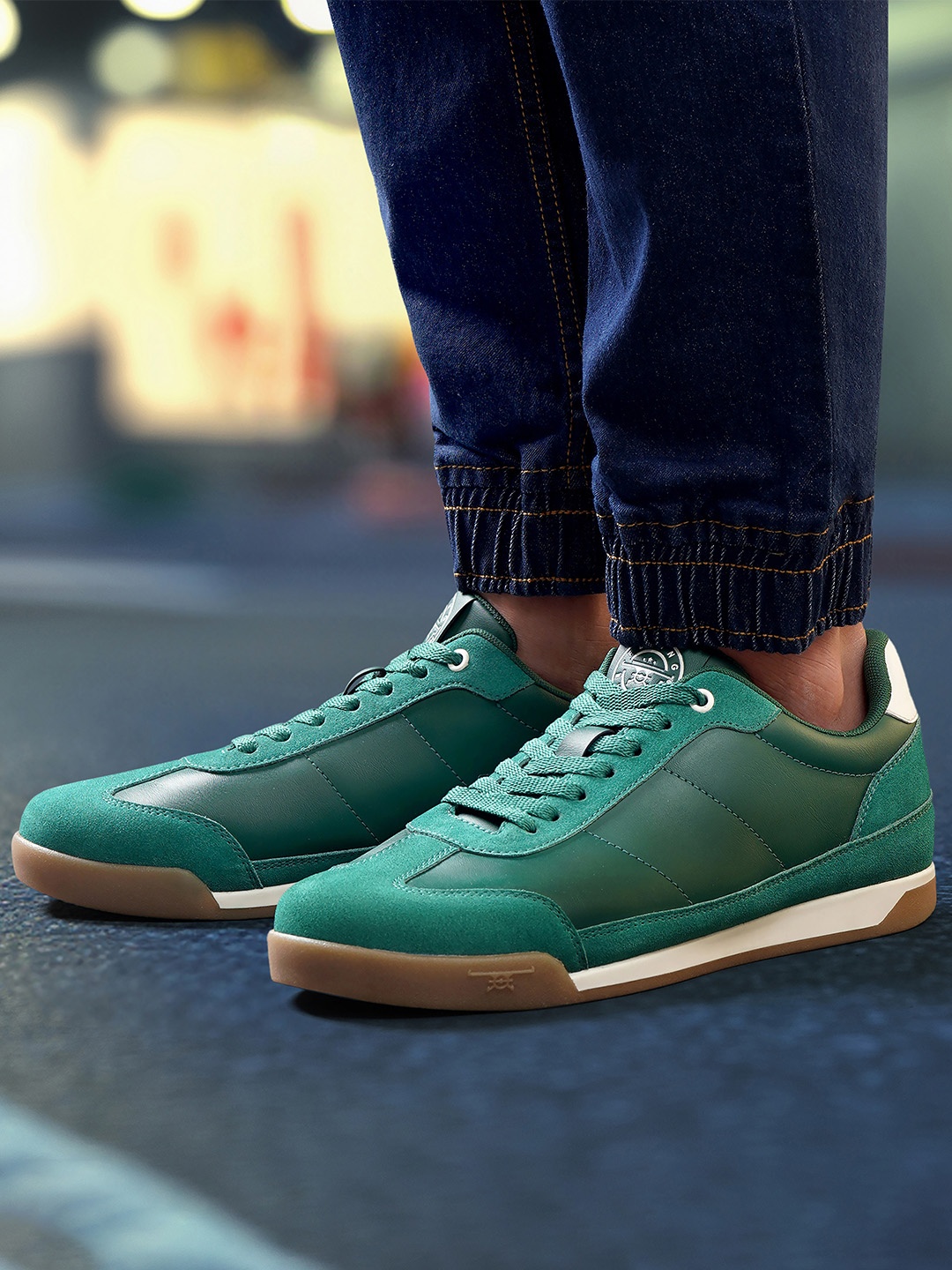

Flying Machine Men PU Sneakers, Green