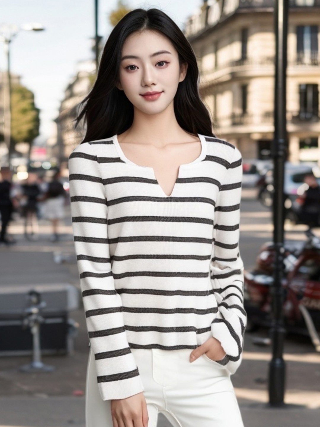 

StyleCast Women Striped Pullover Sweaters, Grey