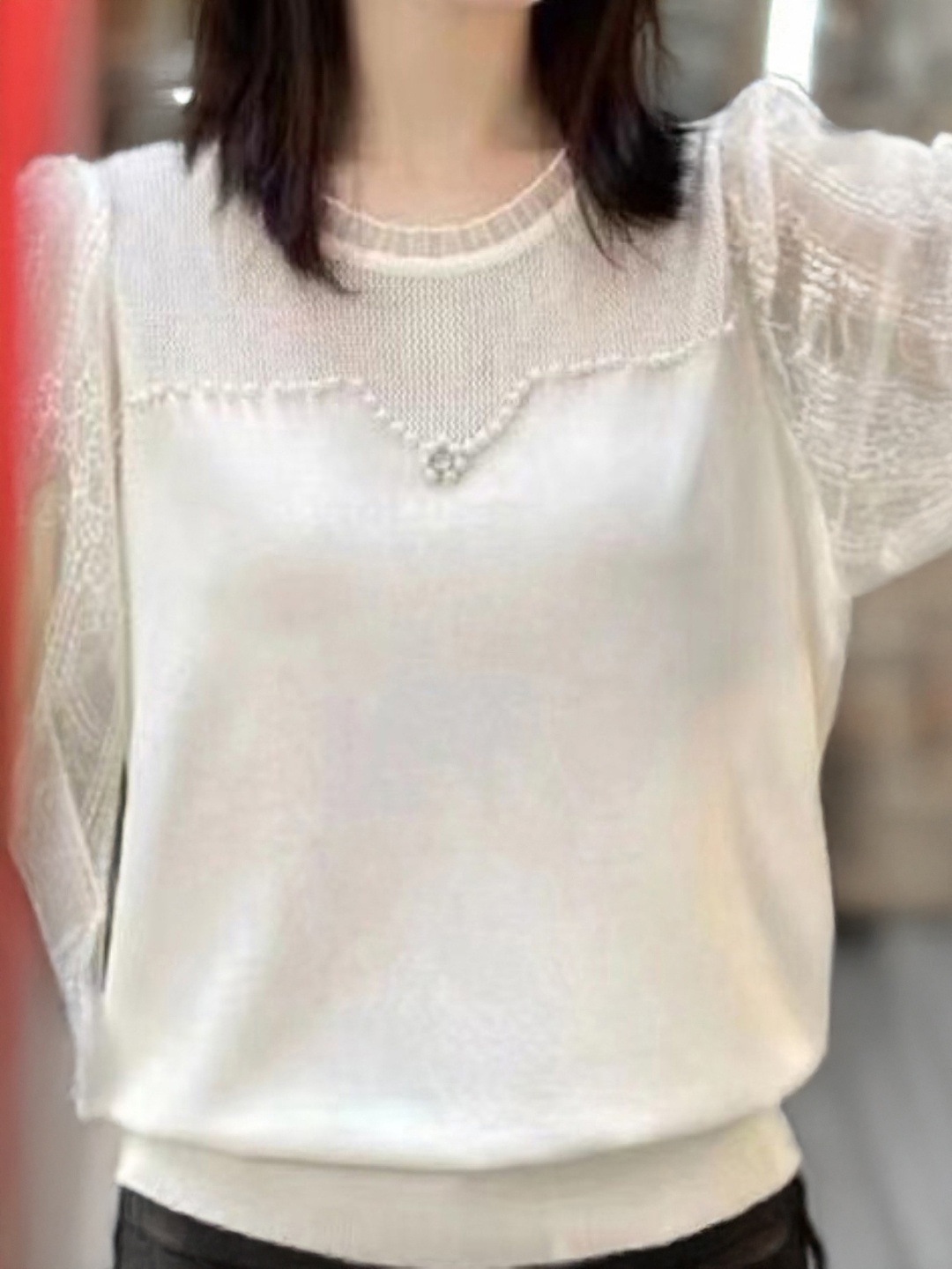 

StyleCast Women Round Neck Long Sleeves Pullover Sweaters, White