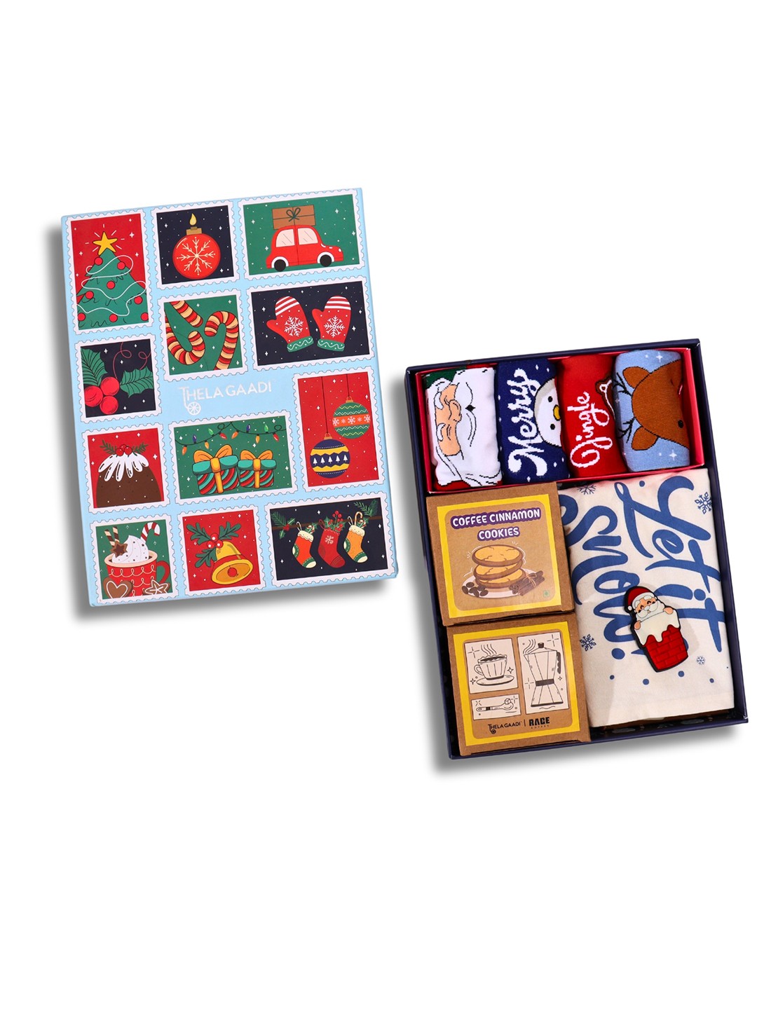 

Thela Gaadi Set Set Of 9 Pieces Assorted Gift Set, Red