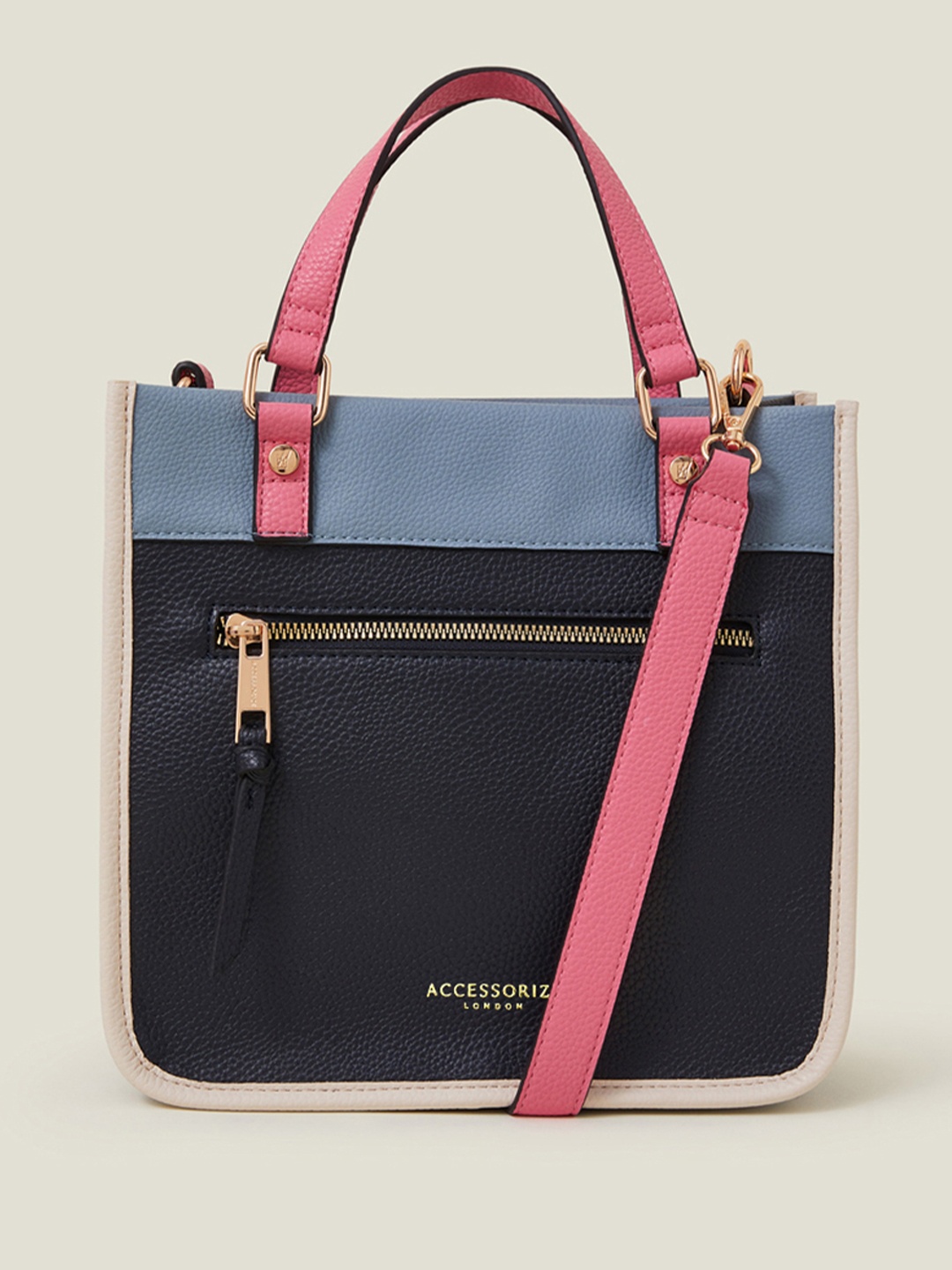 

Accessorize Colourblocked PU Structured Shoulder Bag, Multi