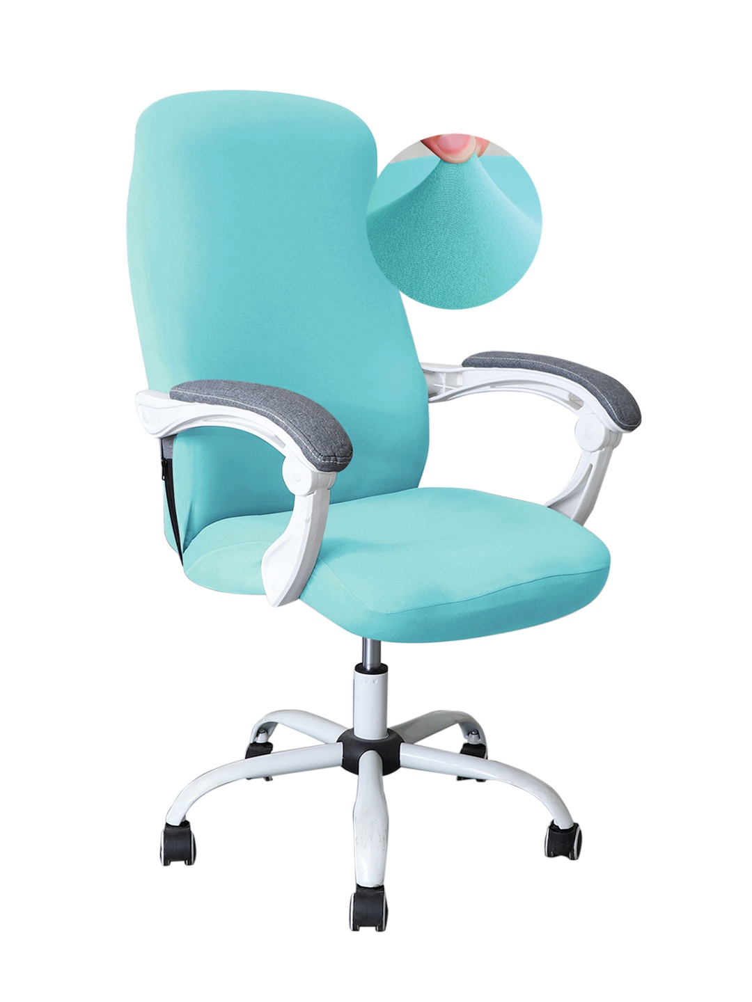 

HOKIPO Blue 140 GSM Stretchable Office Chair Cover