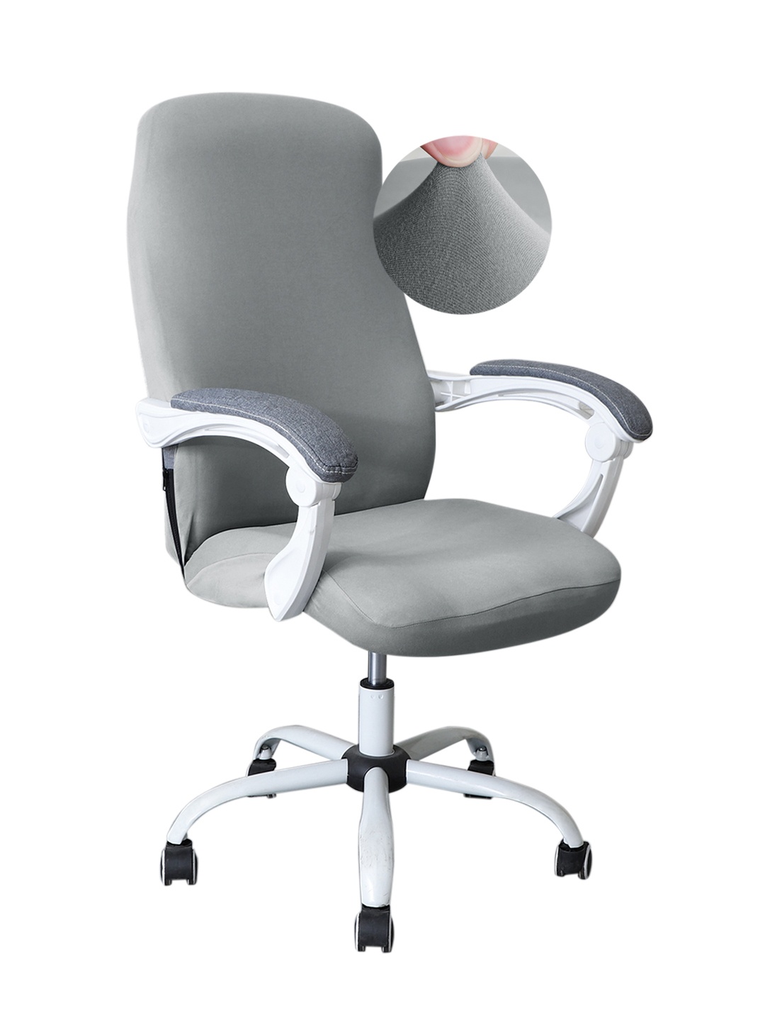 

HOKIPO Grey 140 GSM Stretchable Office Chair Cover