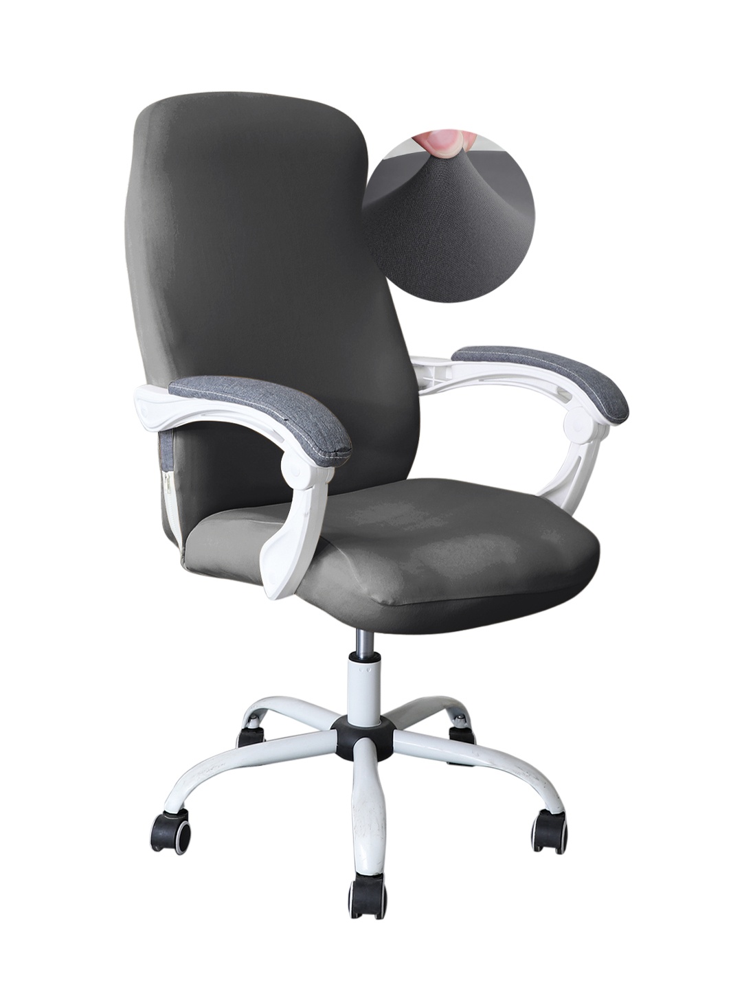 

HOKIPO Grey 140 GSM Stretchable Office Chair Cover