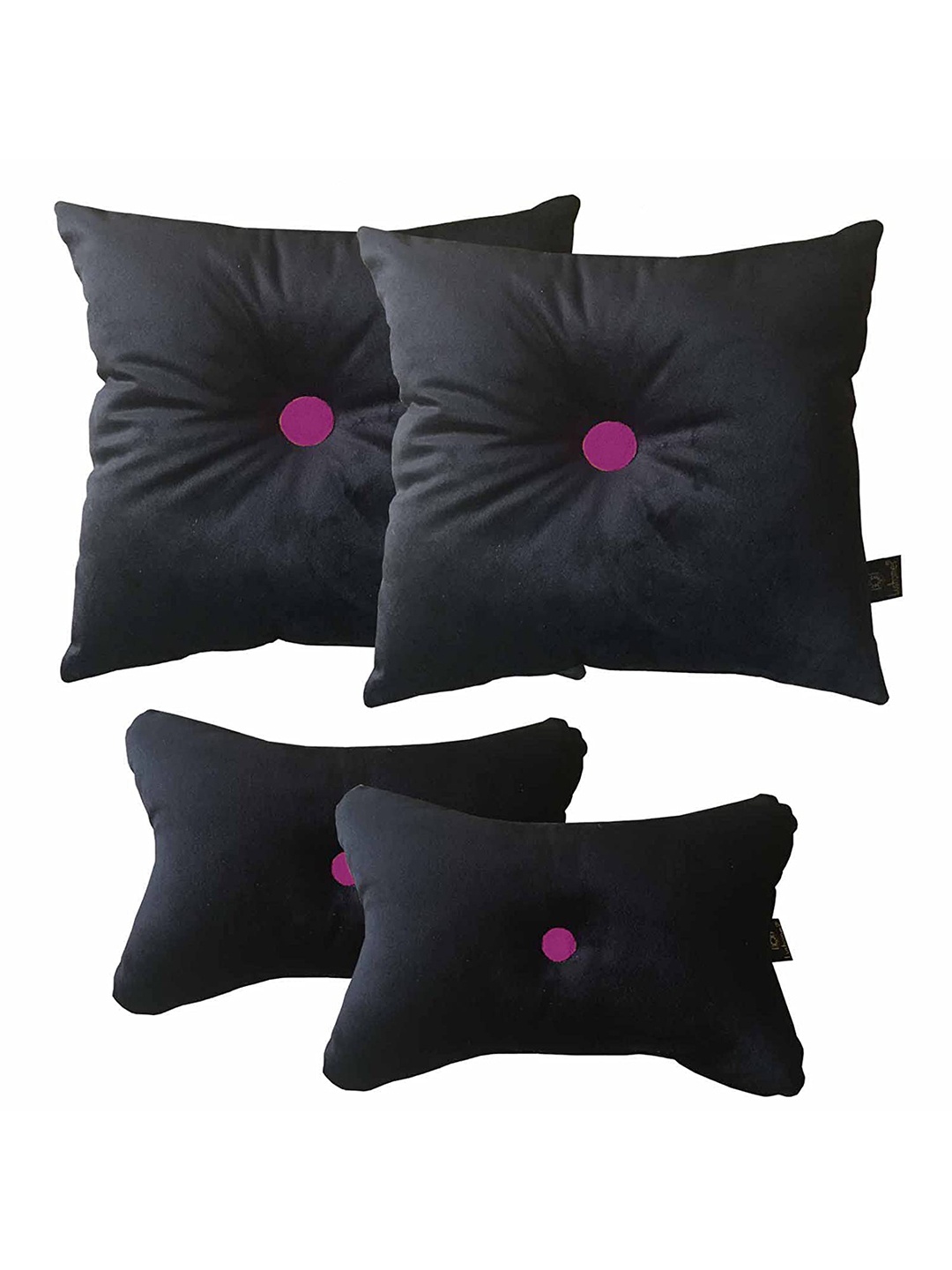 

Lushomes Black 4 Pieces Ultra Soft Travel Pillows