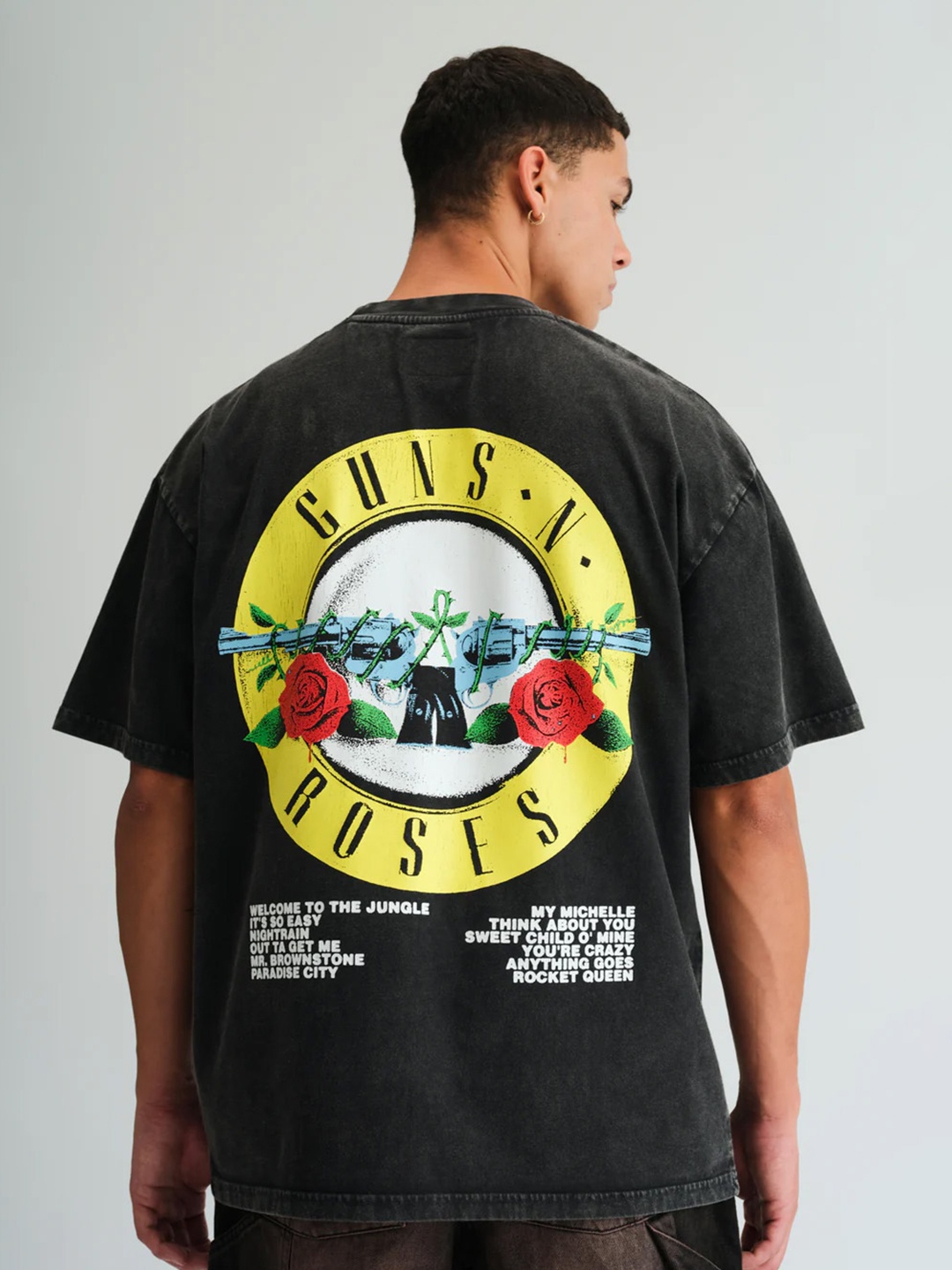 

Bonkers Corner Men Printed Applique T-shirt, Black