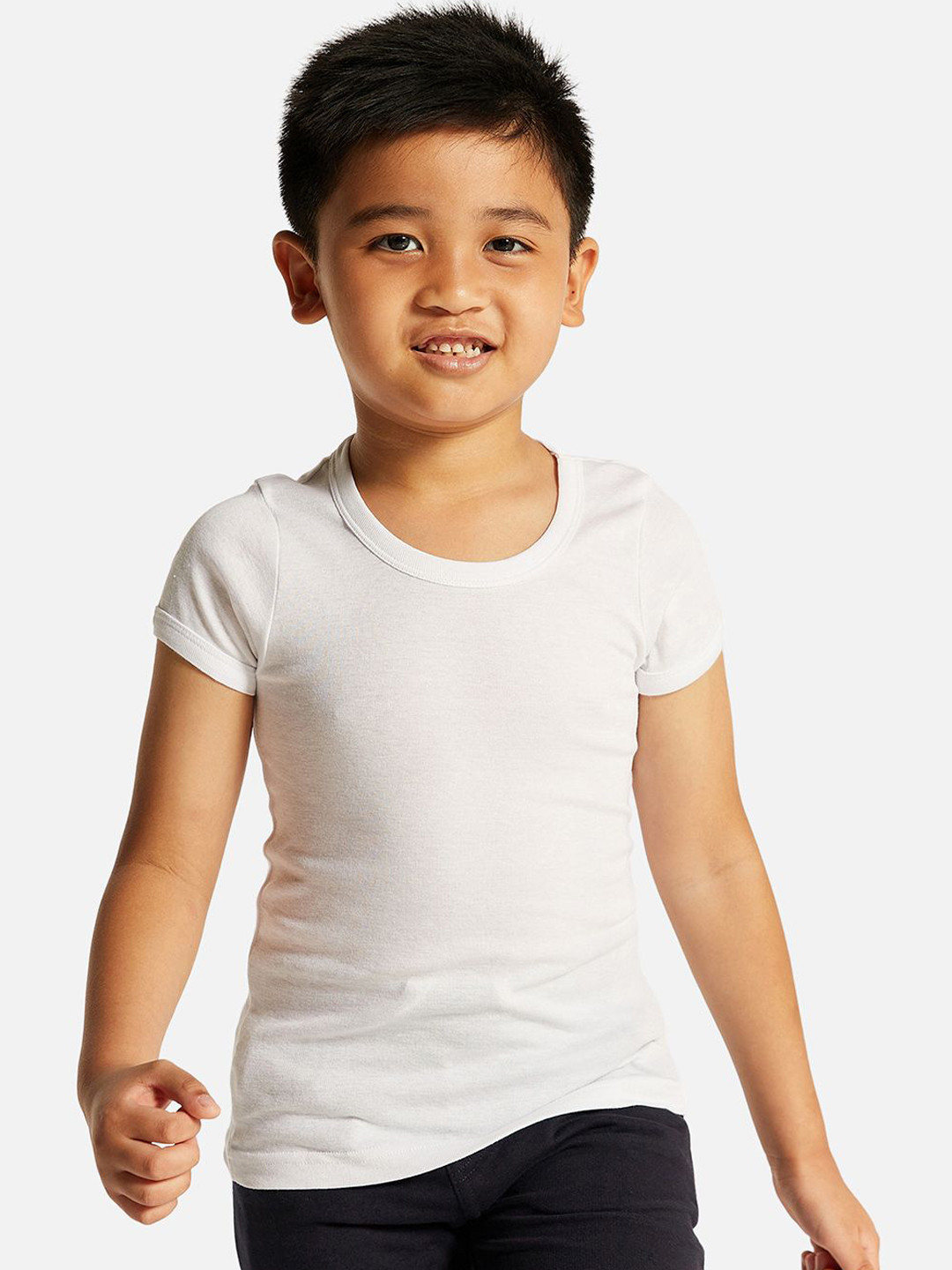 

Juniors by Babyshop Boys Round Neck Cotton Innerwear Vests, White