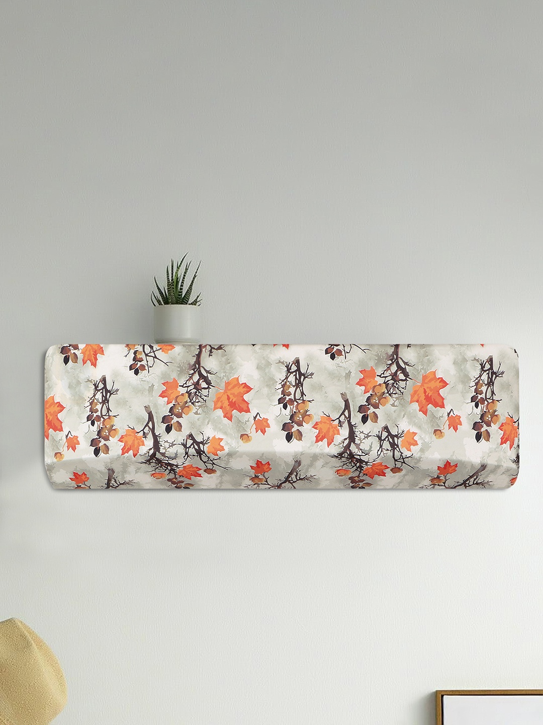 

Dakshya Industries Beige & Orange-Coloured Floral Printed Air Conditioner Cover