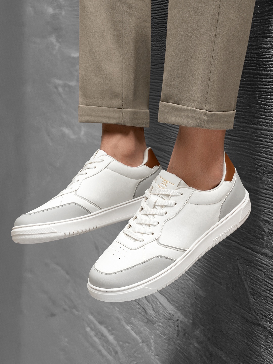 

Flying Machine Men Colourblocked Sneakers, Off white