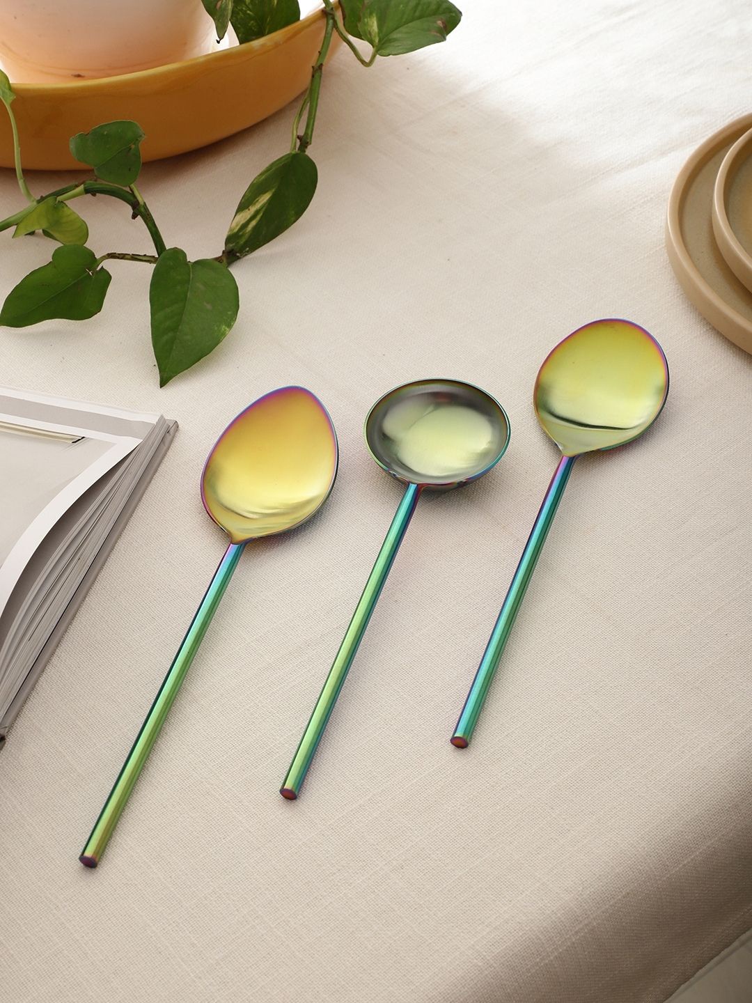 

VarEesha Silver-Toned Stainless Steel Serving Spoon