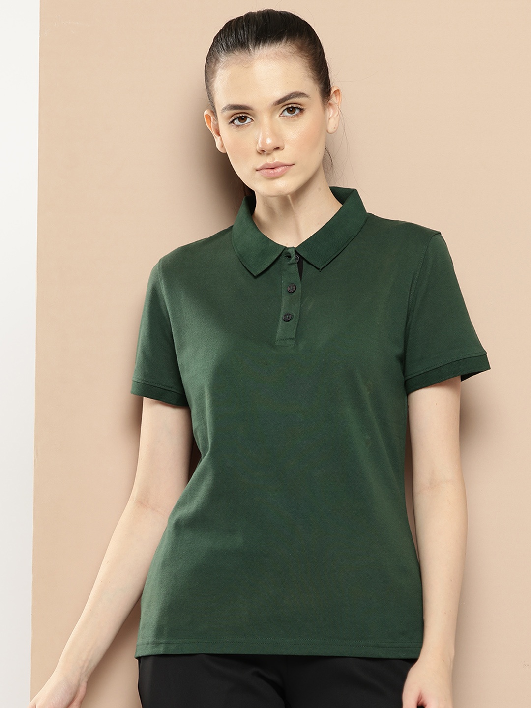 

Alcis Polo Collar Sports T-shirt, Green