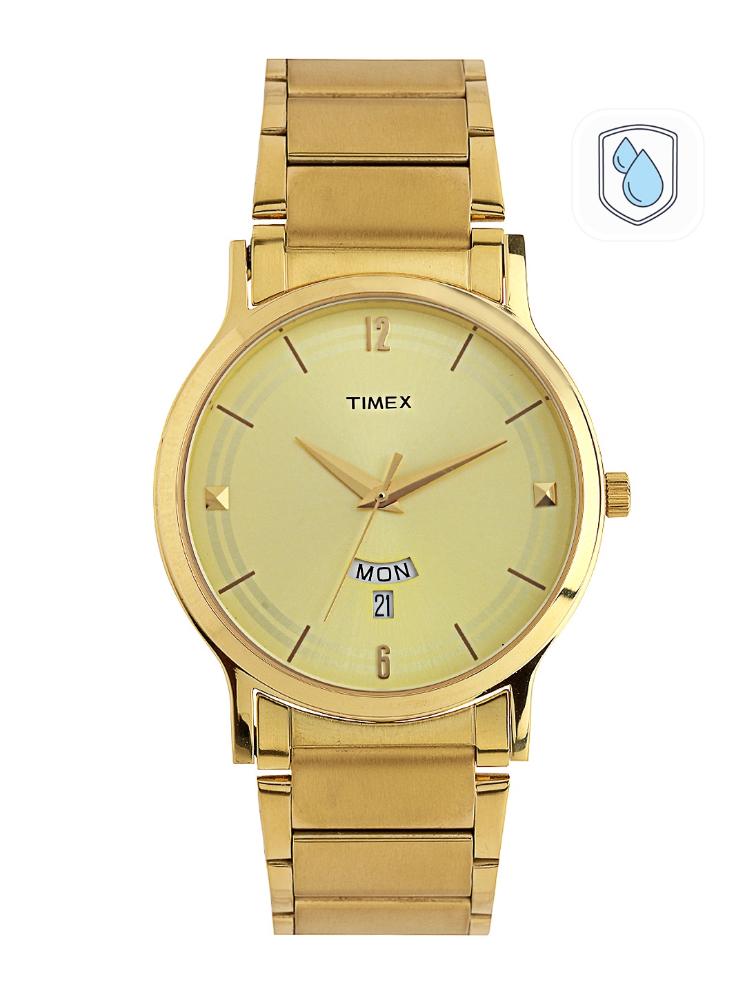 

Timex Men Champagne Analogue Watch - TI000R421, Gold