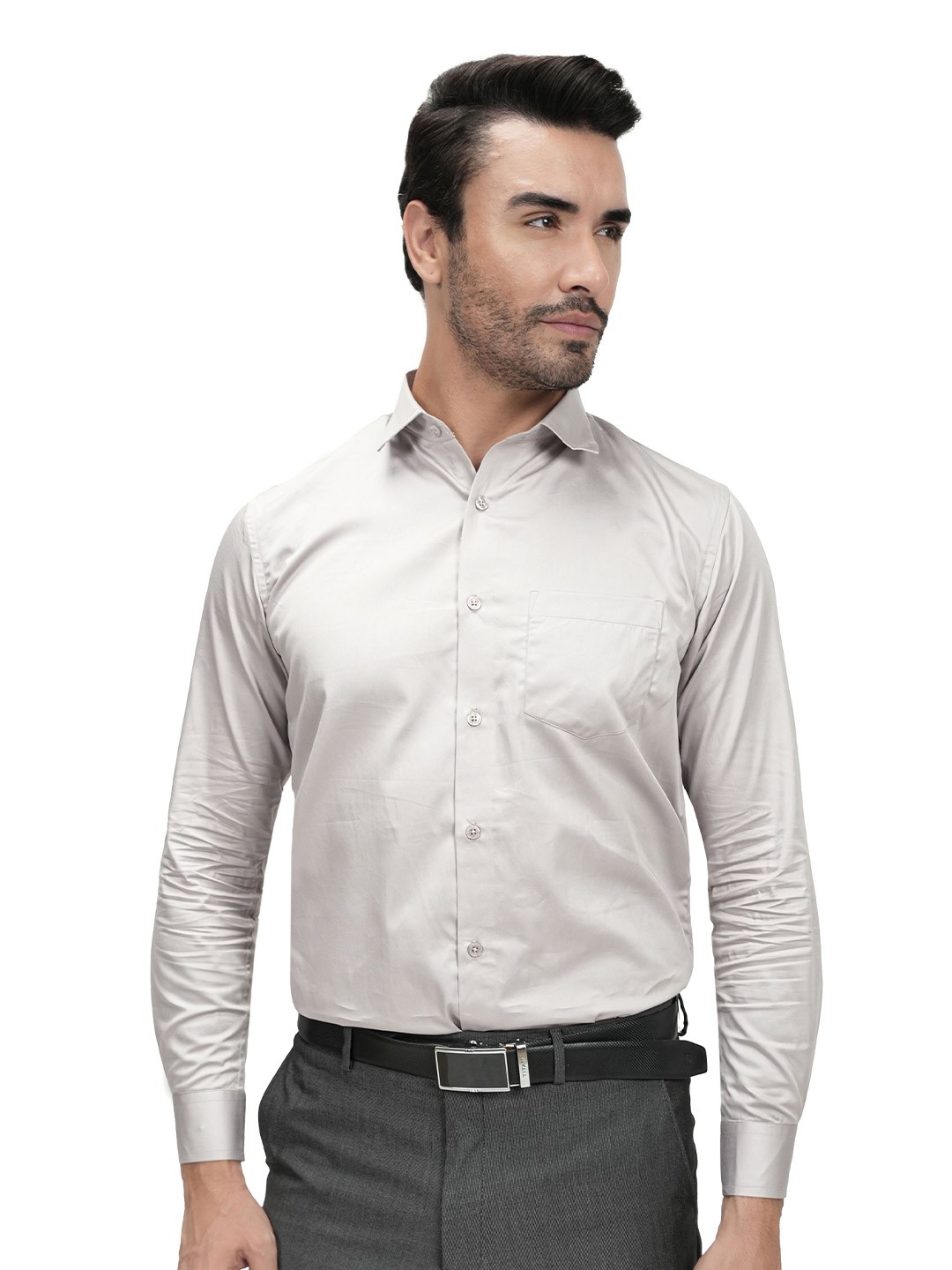 

DIOGO LOUIS Men Sheer Casual Shirt, Cream