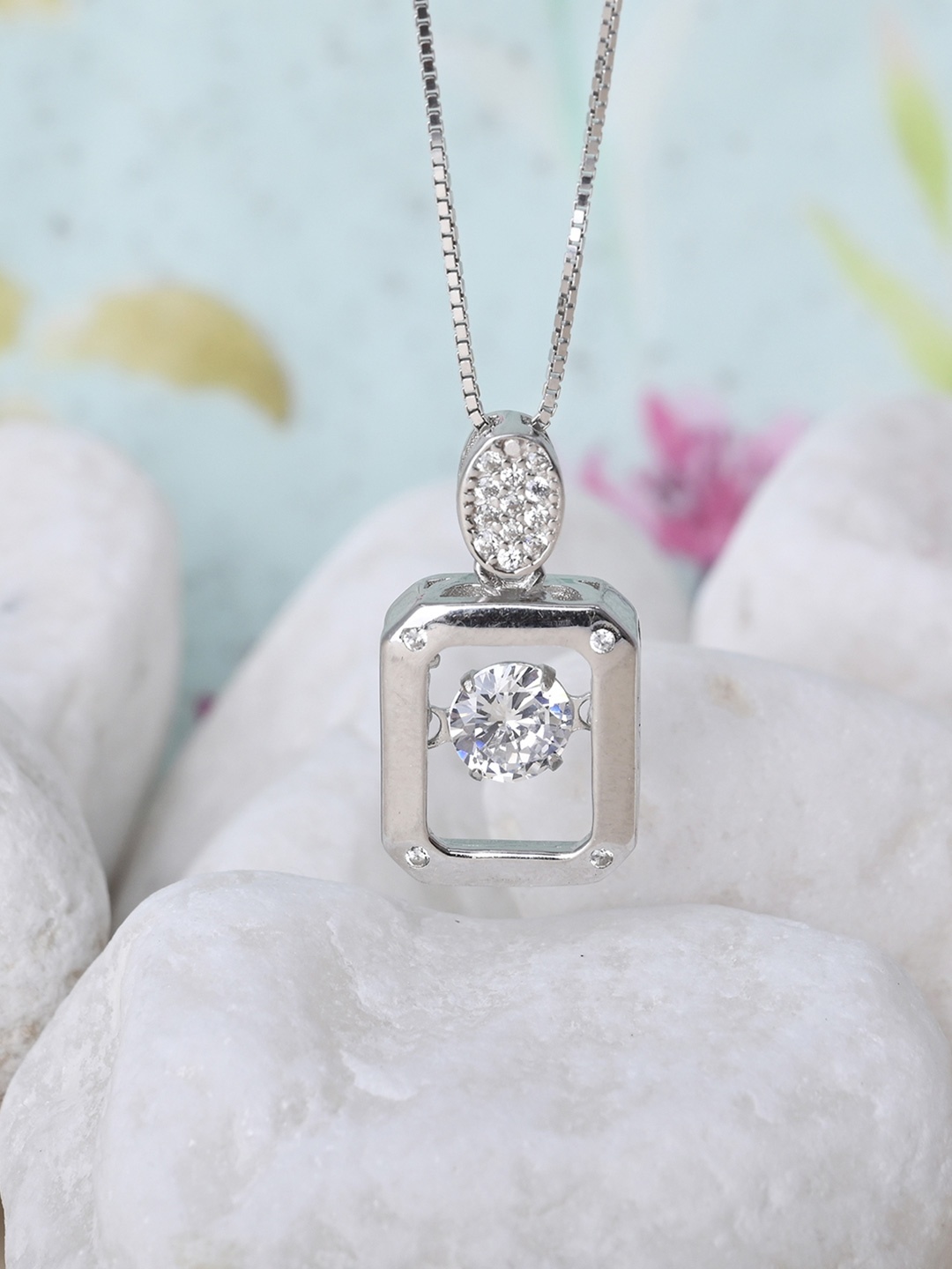 

TOUCH925 Silver Cubic Zirconia Necklace