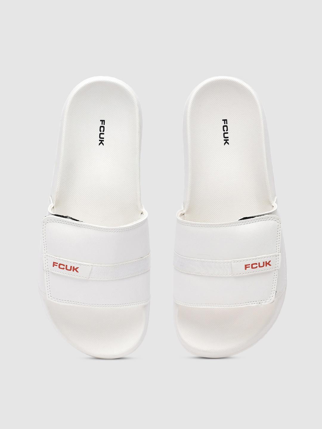 

FCUK Men Round Toe Sliders, White