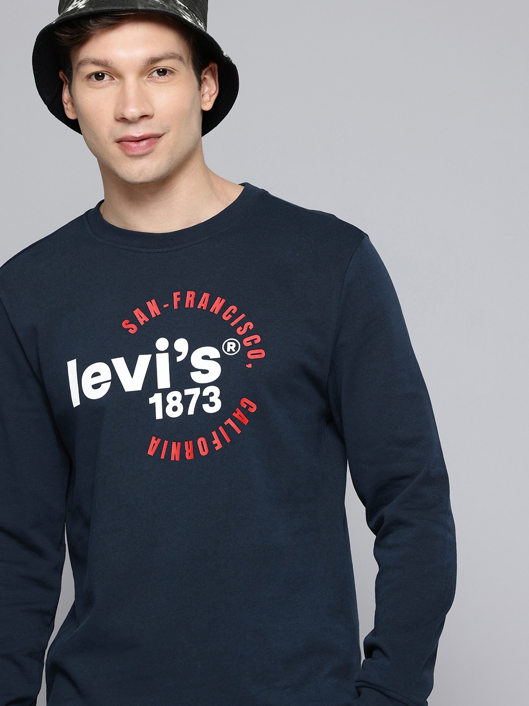 

Levis Pure Cotton Brand Logo Printed Sweatshirt, Navy blue