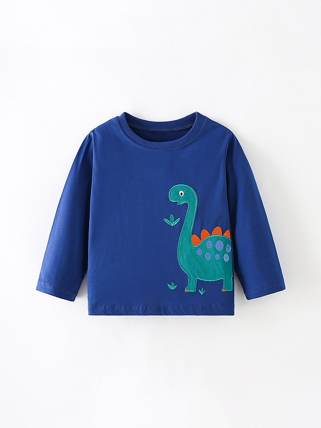 

LULU & SKY Boys Graphic Printed Round Neck Cotton T-shirt, Blue