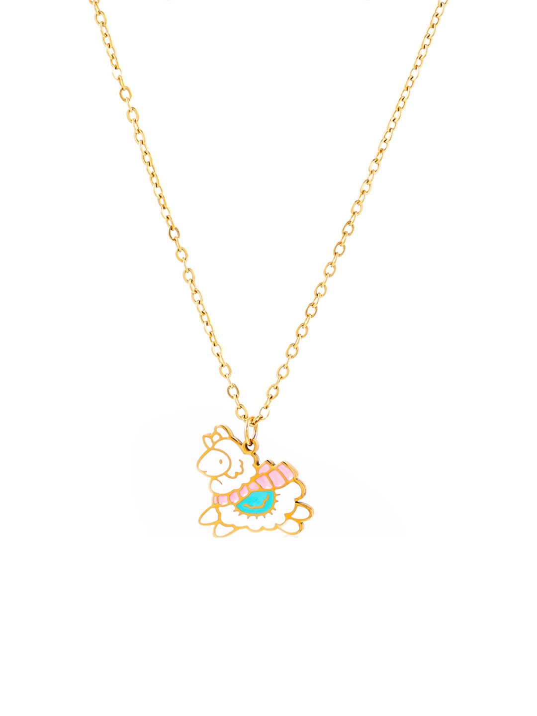 

SWASHAA Gold-Plated Animal Shaped Pendants with Chains