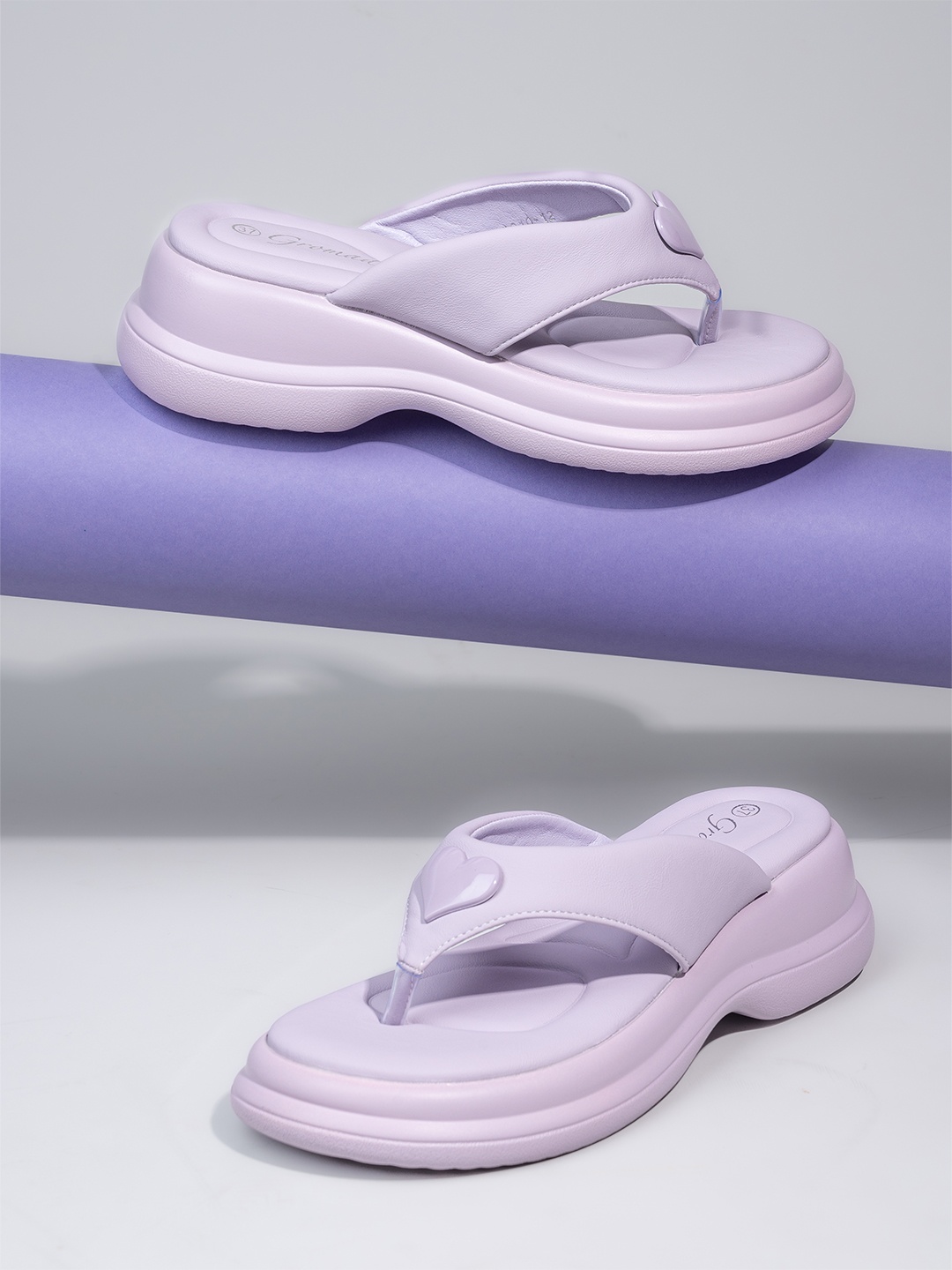 

BRISKERS Gromad Cozy Corner Open Toe Platform Heels, Purple