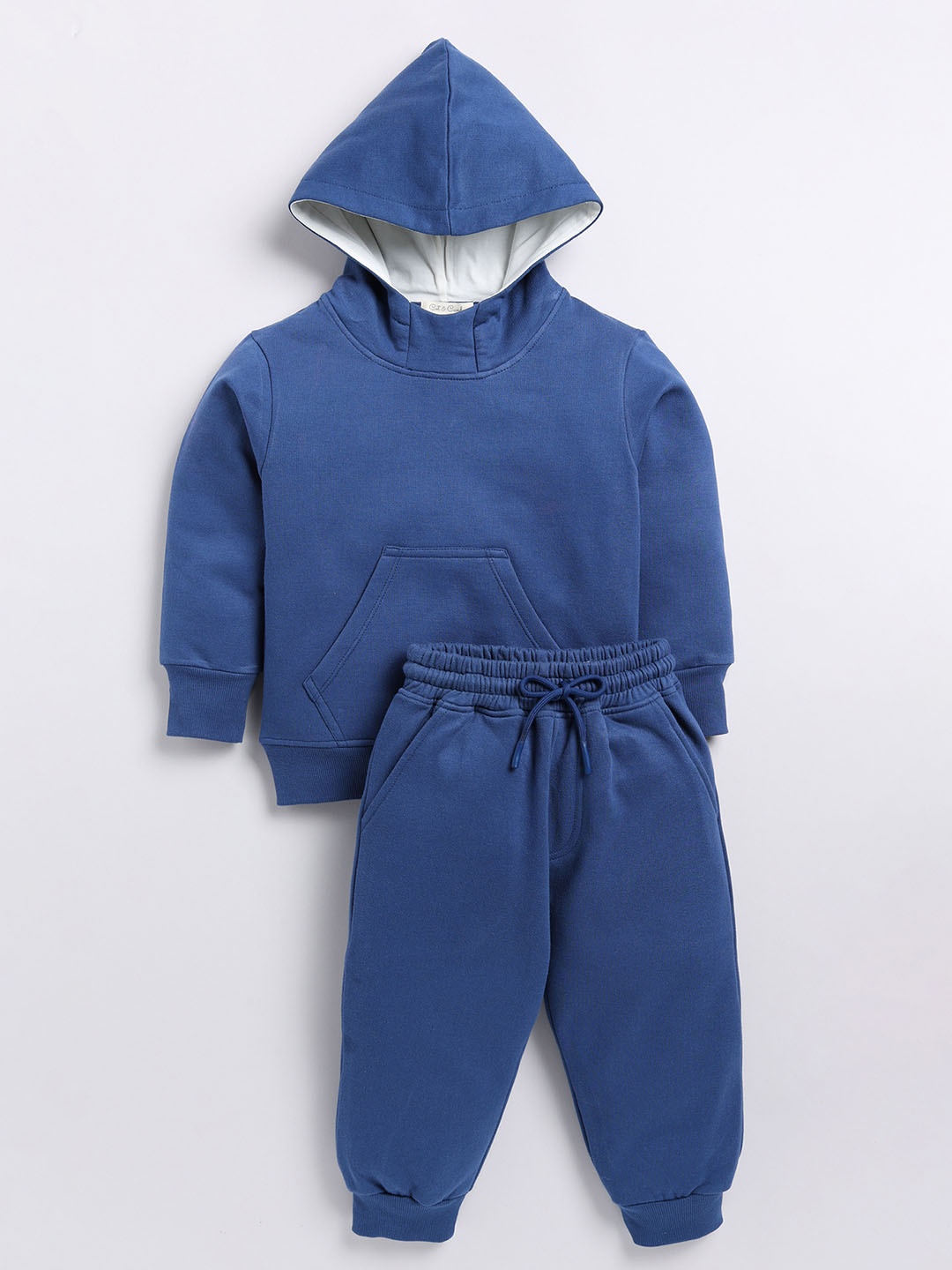 

COT & CANDY Kids Hooded Sized Sweatshirt With Relaxed Joggers, Navy blue