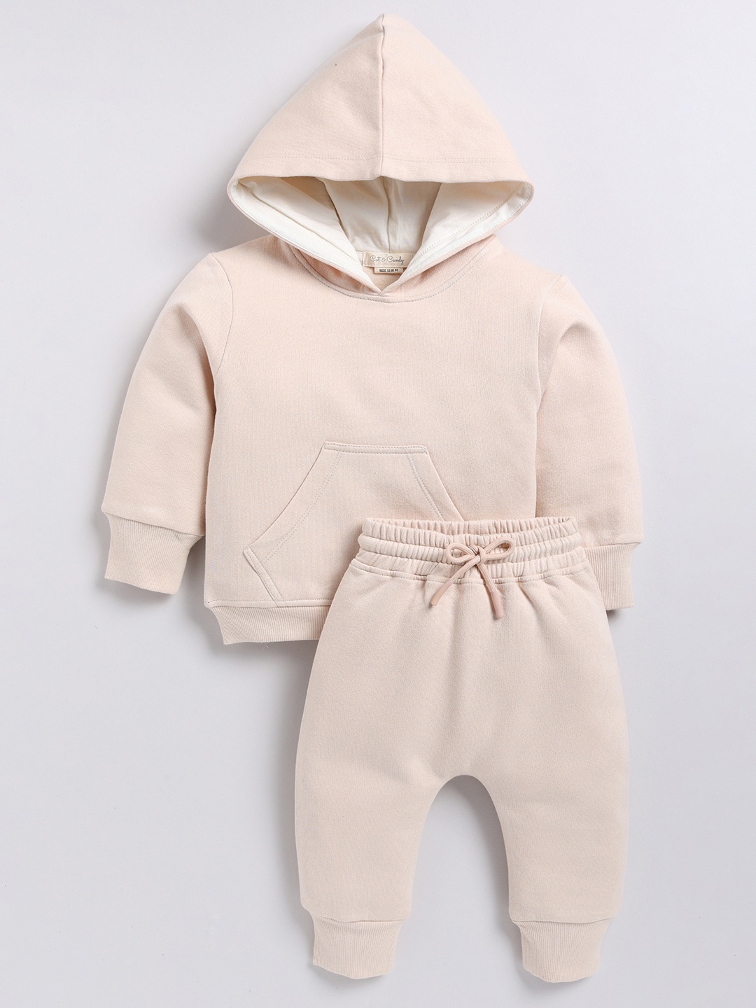 

COT & CANDY Kids Hooded Over Sized Sweatshirt With Relaxed Joggers, Pink