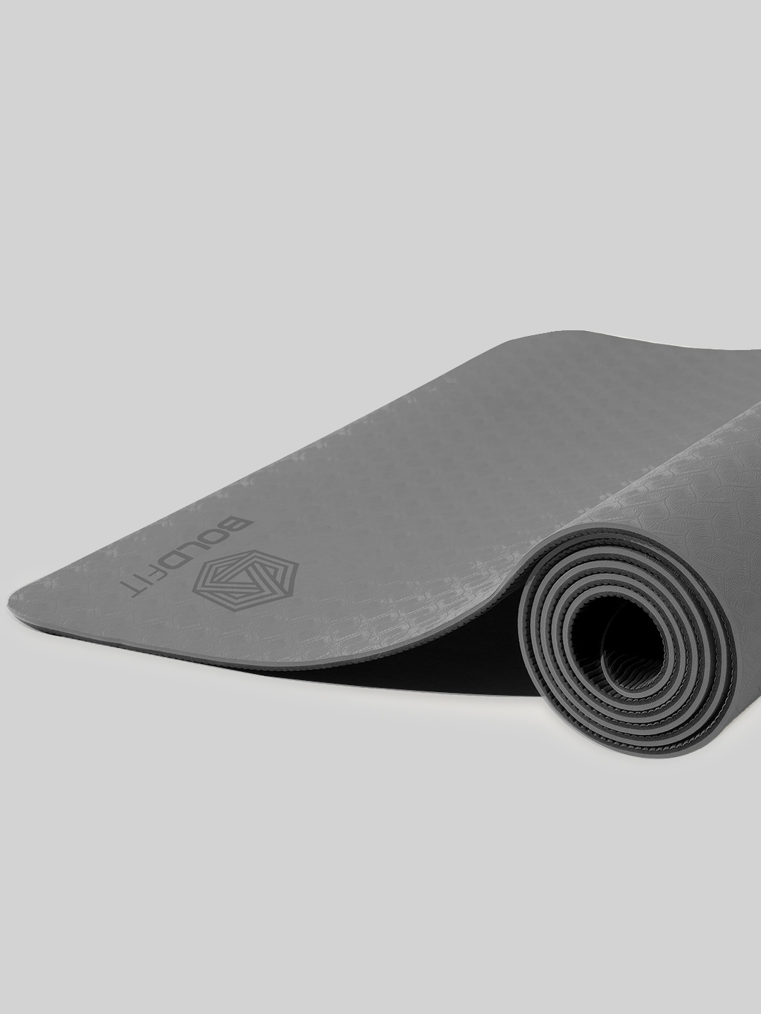

BOLDFIT Grey Rectangular Anti-Skid Yoga Mat With Carry Strap
