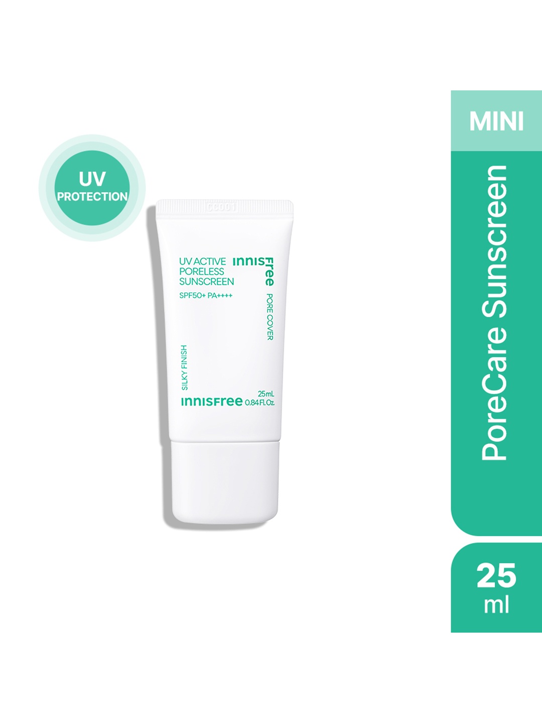 

Innisfree UV Active Poreless Sunscreen Mini SPF50+ PA++++-Smooth Skin & Silky Finish- 25ml, White