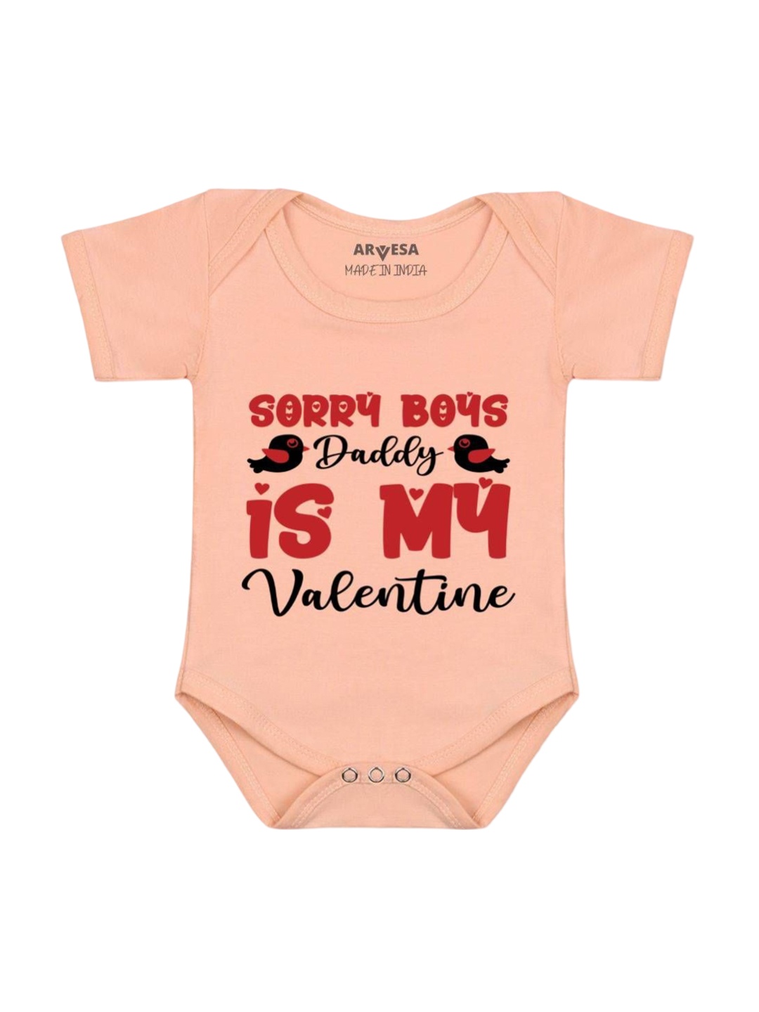 

Arvesa Kids Cotton Printed Bodysuit, Peach