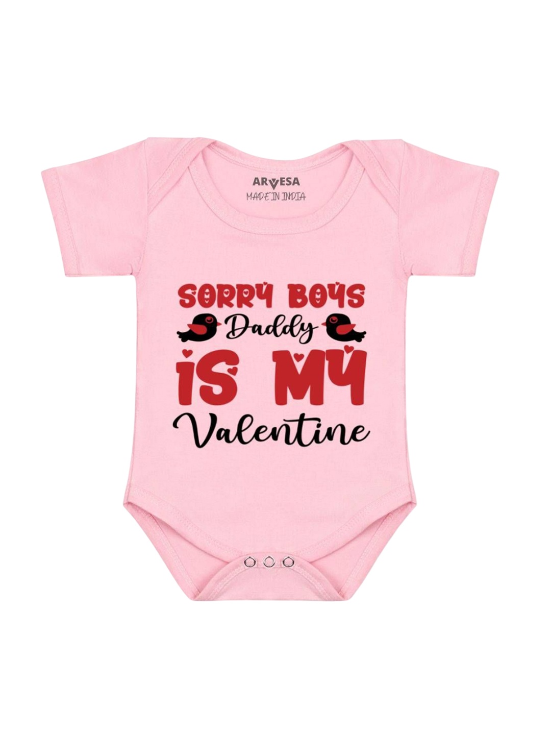 

Arvesa Kids Cotton Printed Bodysuit, Pink