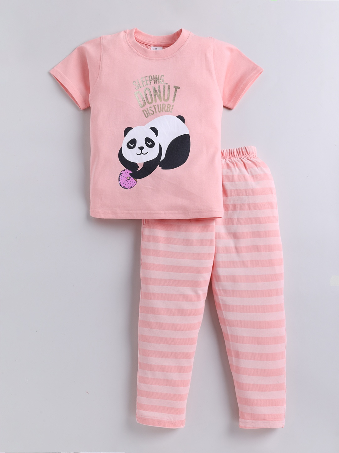 

Here&Now X Denikid Boys Printed Pure Cotton Night suit, Pink