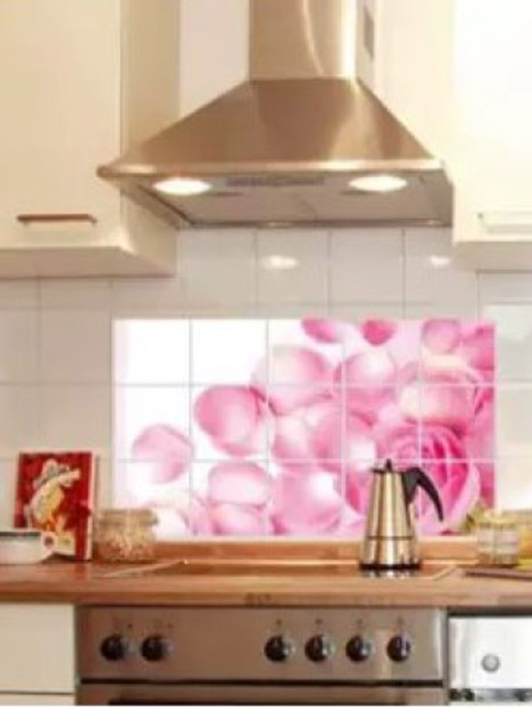 

Asian royal Pink & White Printed Waterproof Wall Stickers