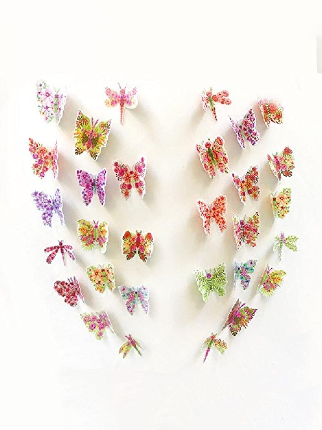

Asian royal Pink & Green 12 Pieces Butterfly Wall Stickers