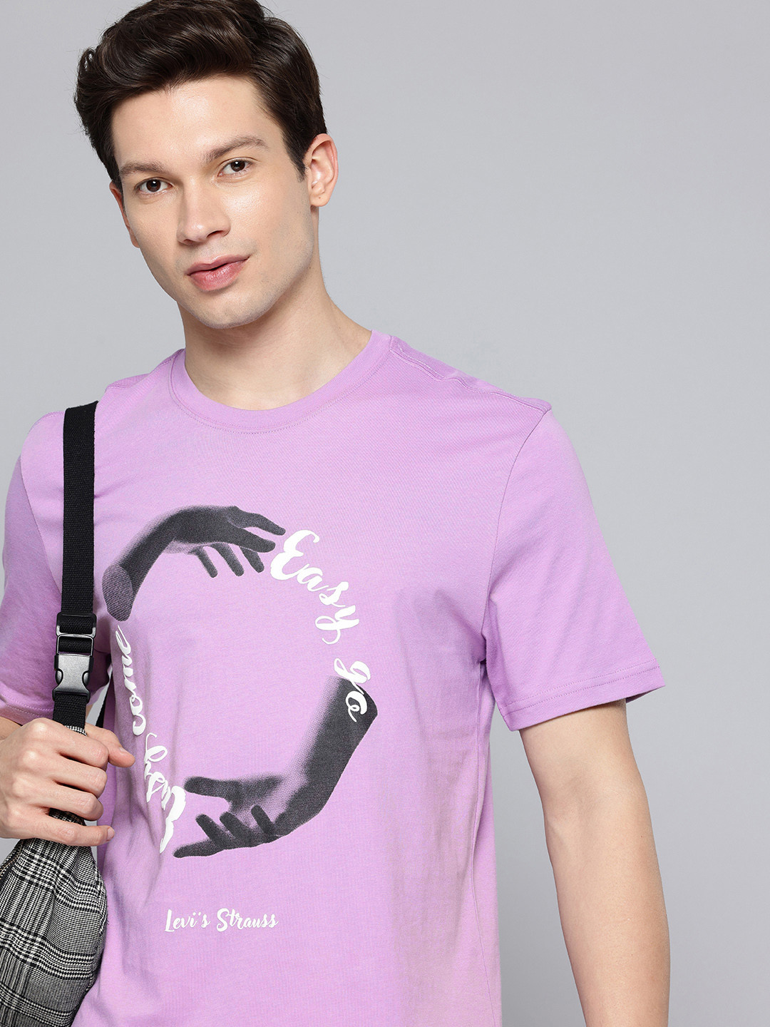 

Levis Pure Cotton Typography Printed T-shirt, Lavender