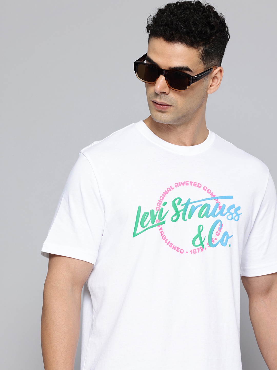 

Levis Brand Logo Printed Pure Cotton T-shirt, White