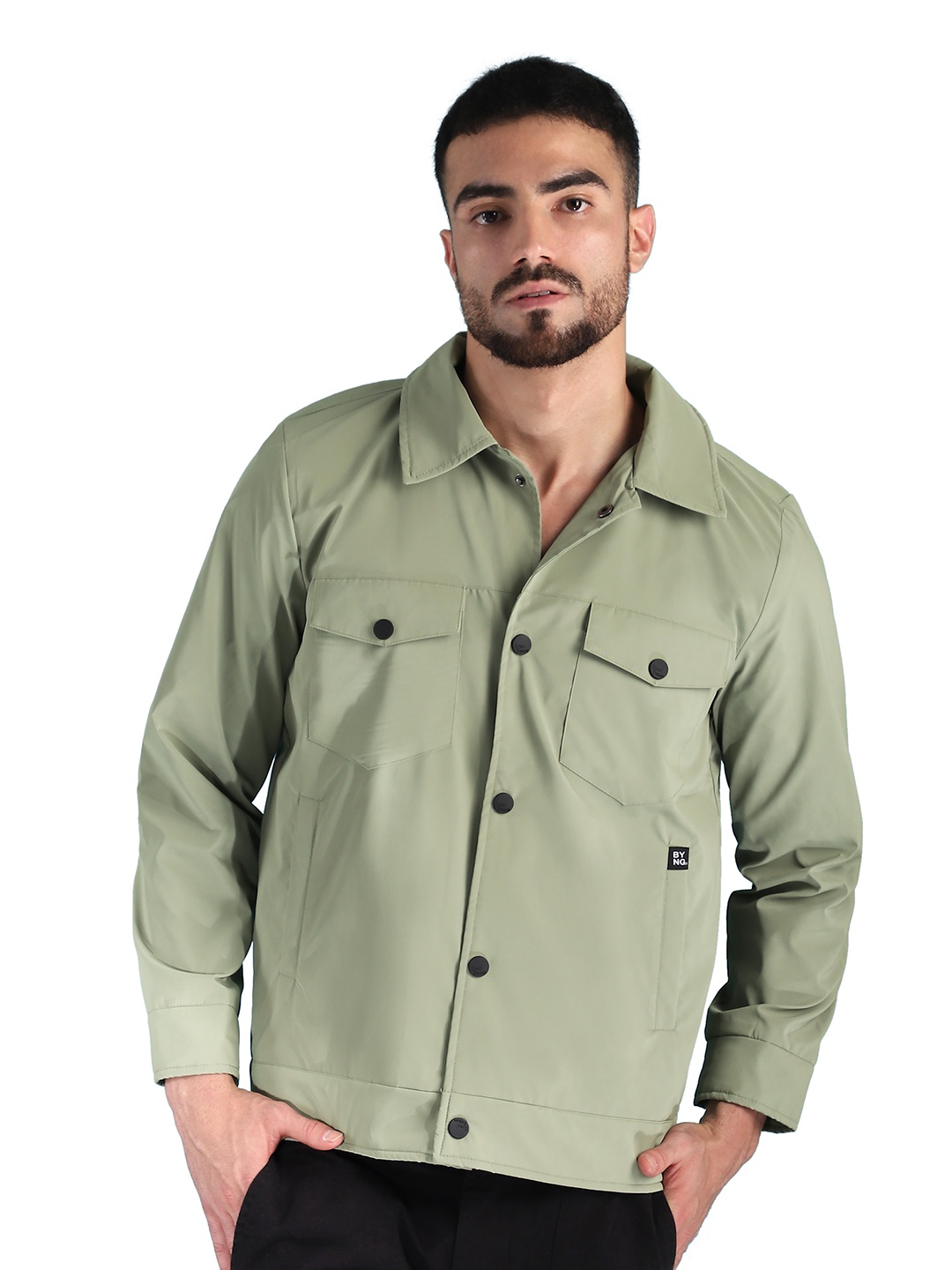 

Beyoung Men Woollen Fashion Jacket, Green