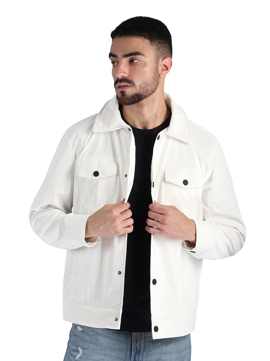 

Beyoung Men Woollen Fashion Jacket, White