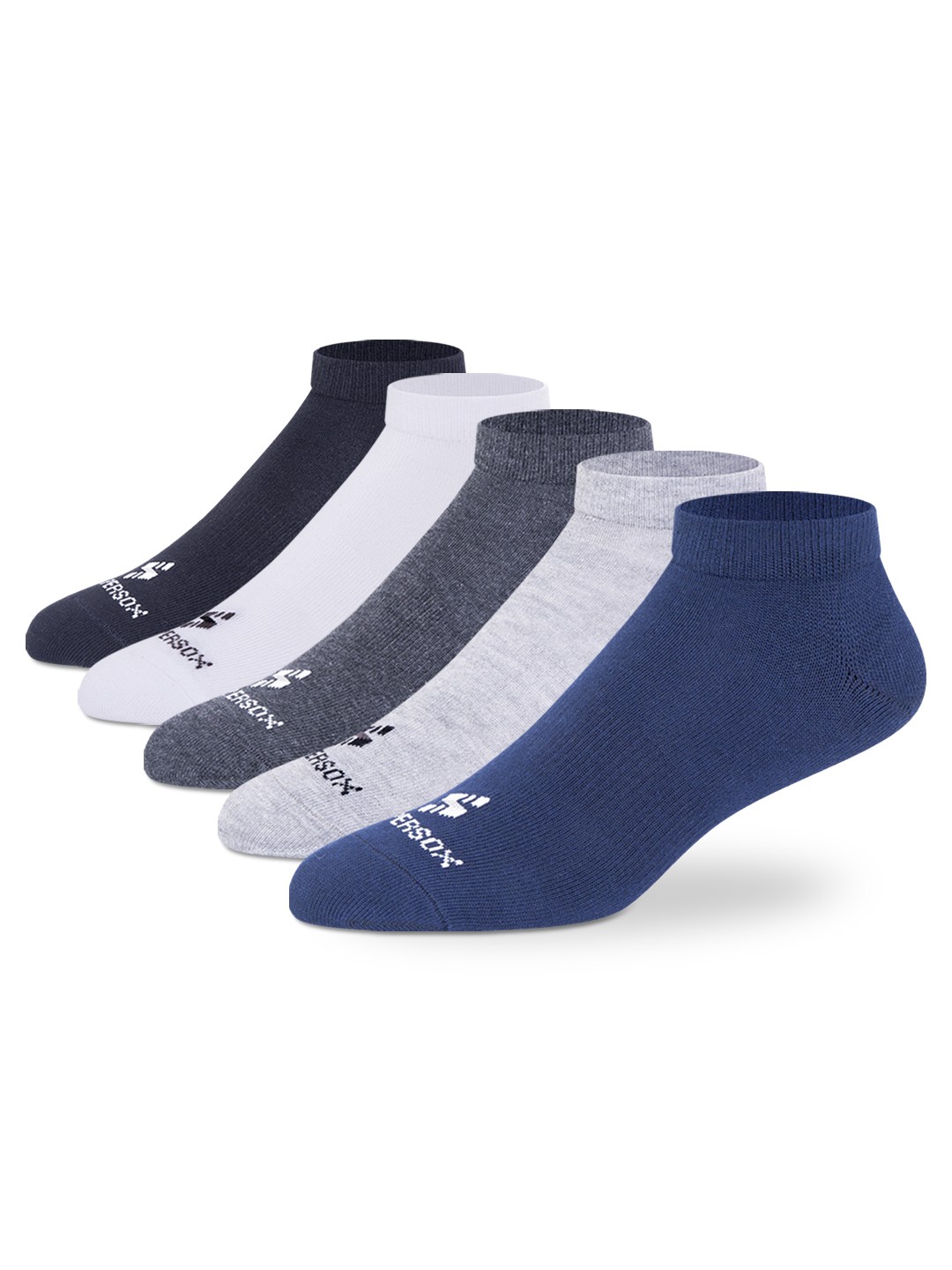 

Supersox Men Pack Of 5 Cotton Ankle-Length Socks, Navy blue