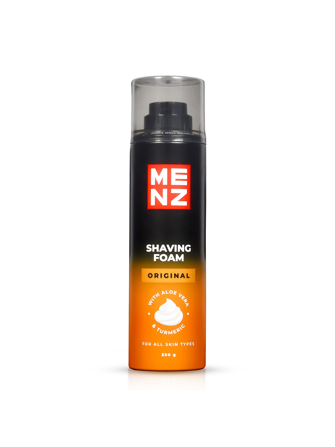 

MENZ Luxury Original Shaving Foam With Aloe Vera & Turmeric - 250 g, Black