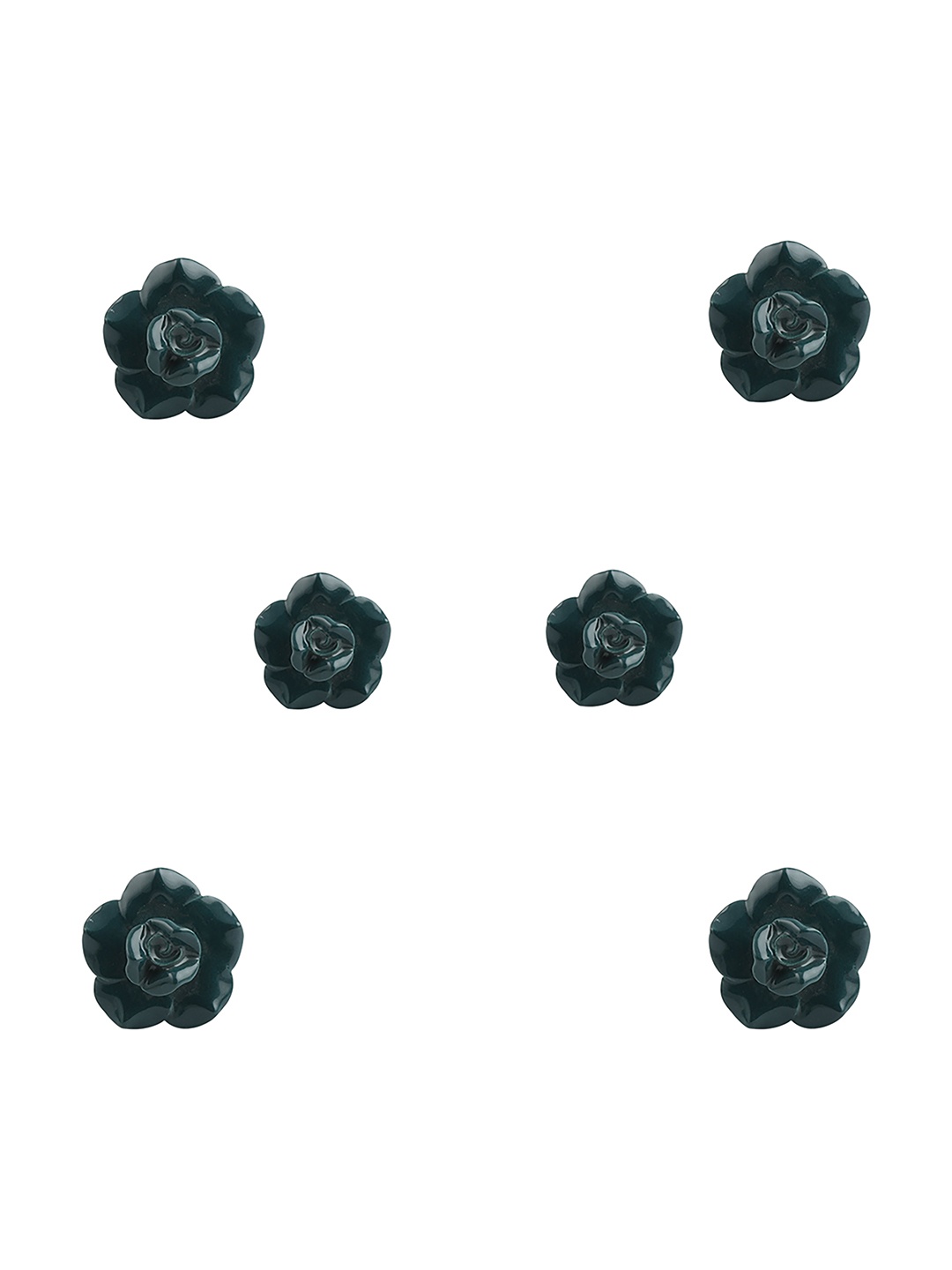 

Indianshelf 6-Pcs Green Ceramic Rose Knobs