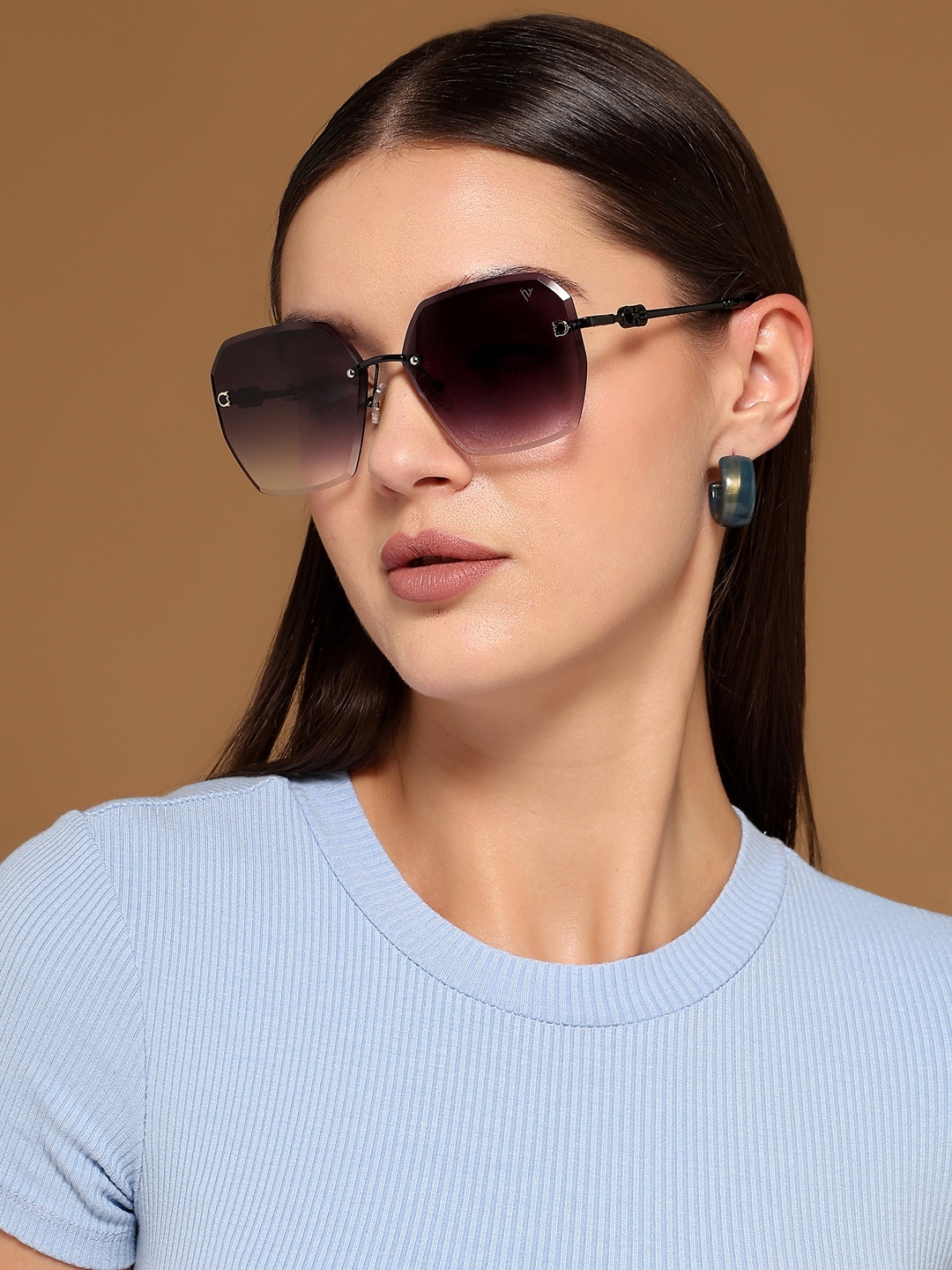

Voyage Women Oversized Sunglasses with UV Protected Lens, Grey